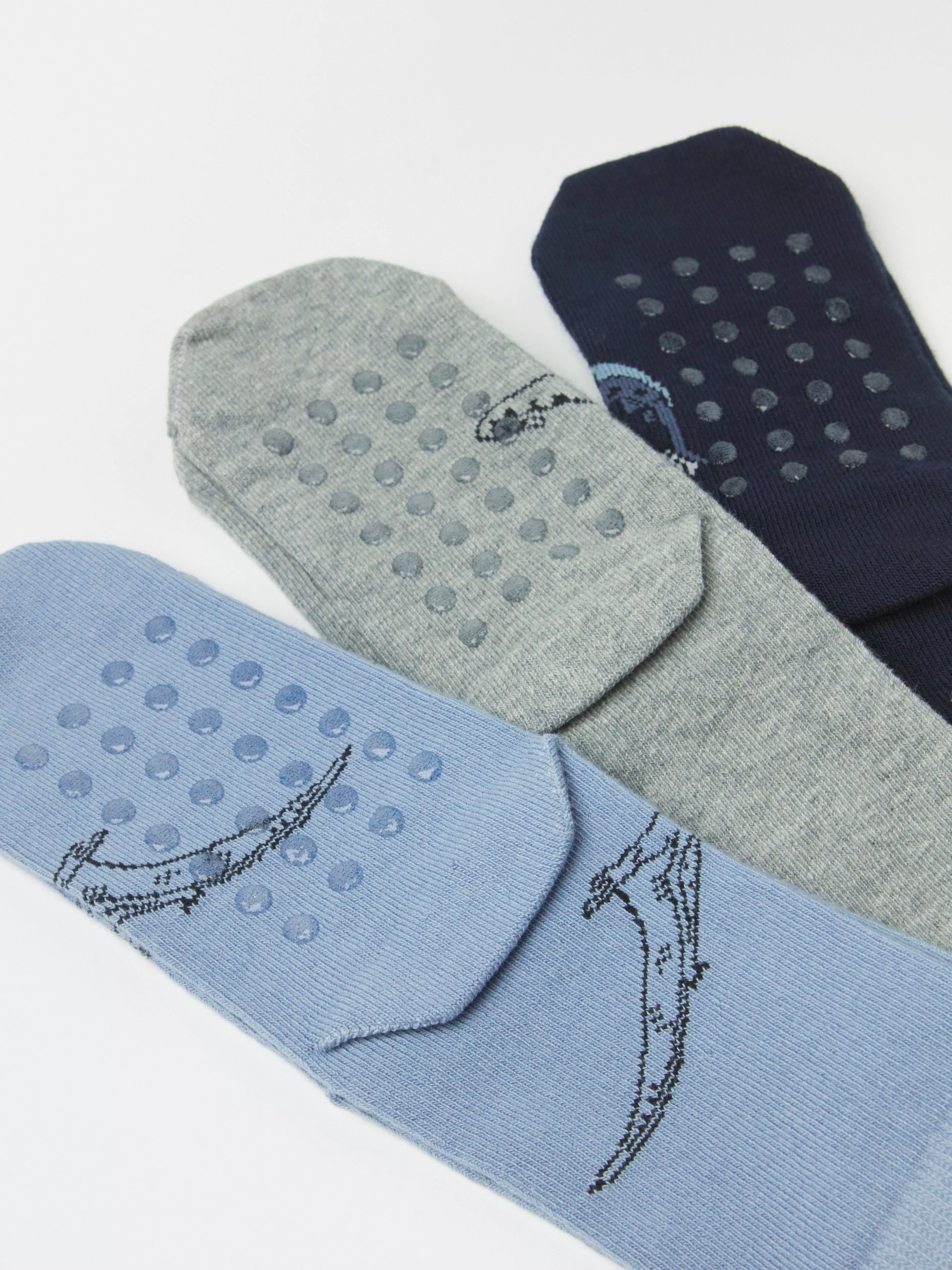 Barn Lindex 3-Pack Strumpor Med Dinosaurier Och Antislip