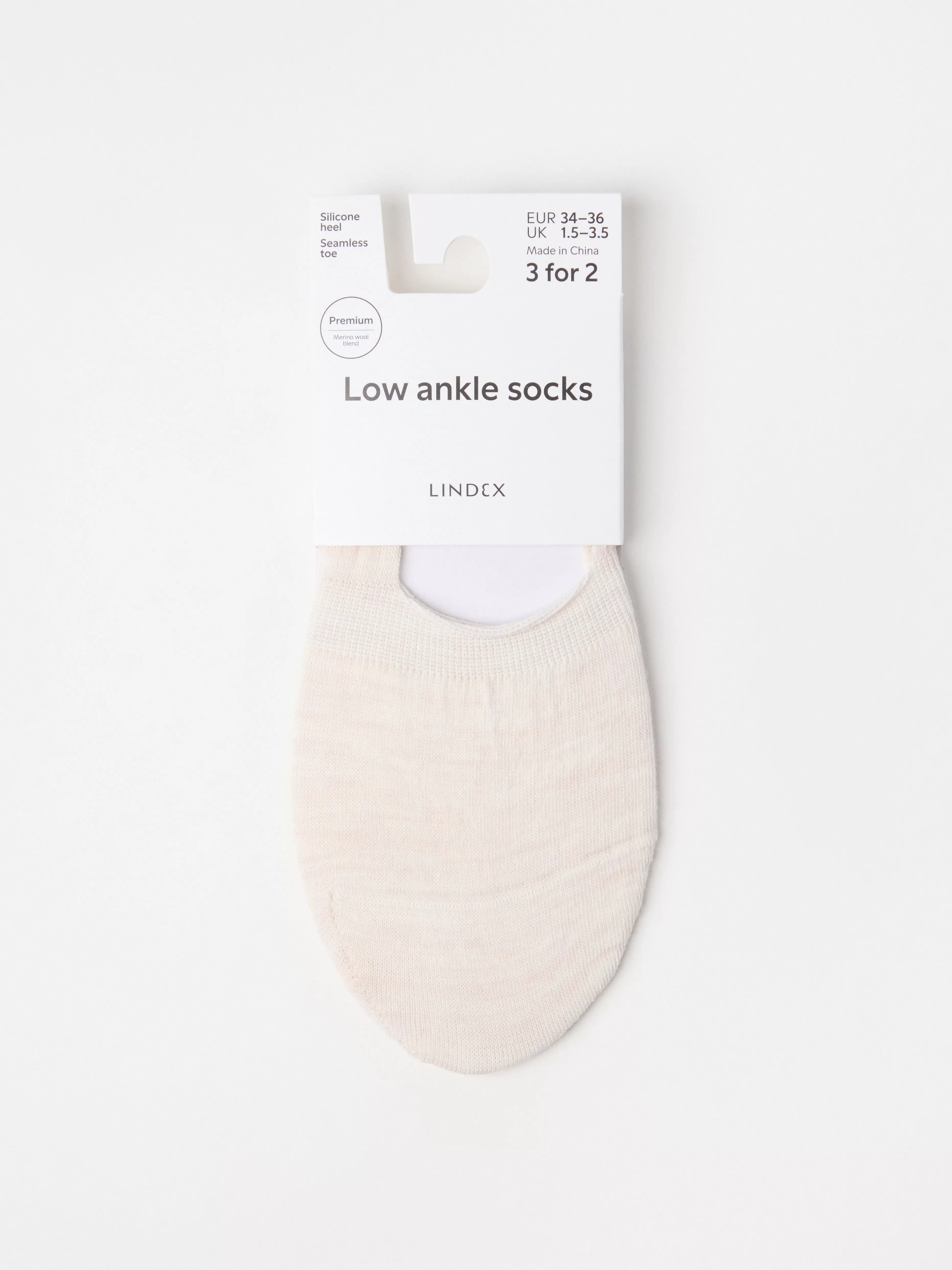 Dam Lindex Footies I Merinoullblandning
