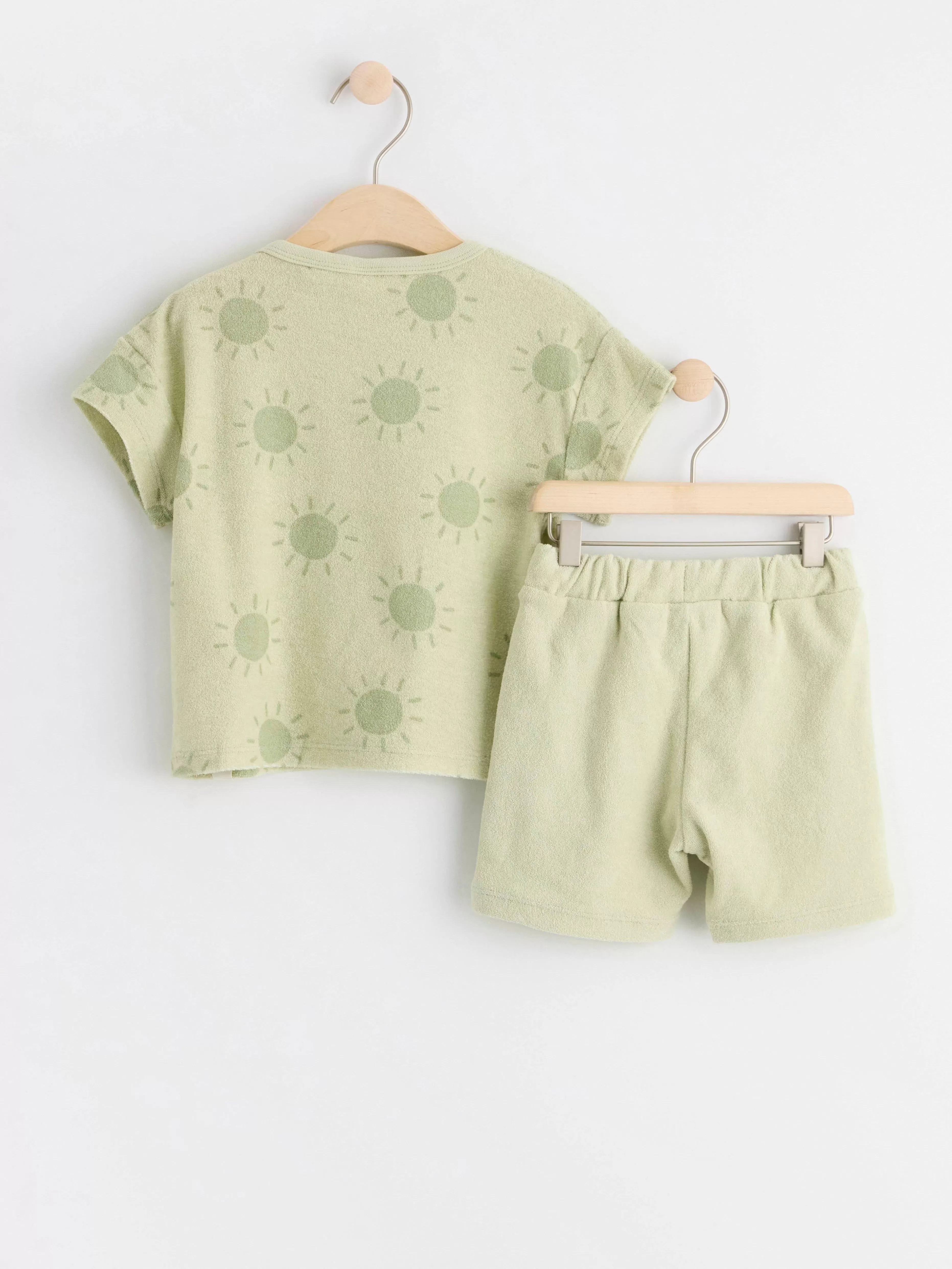 Bebis Lindex Frotteset Med Topp Och Shorts