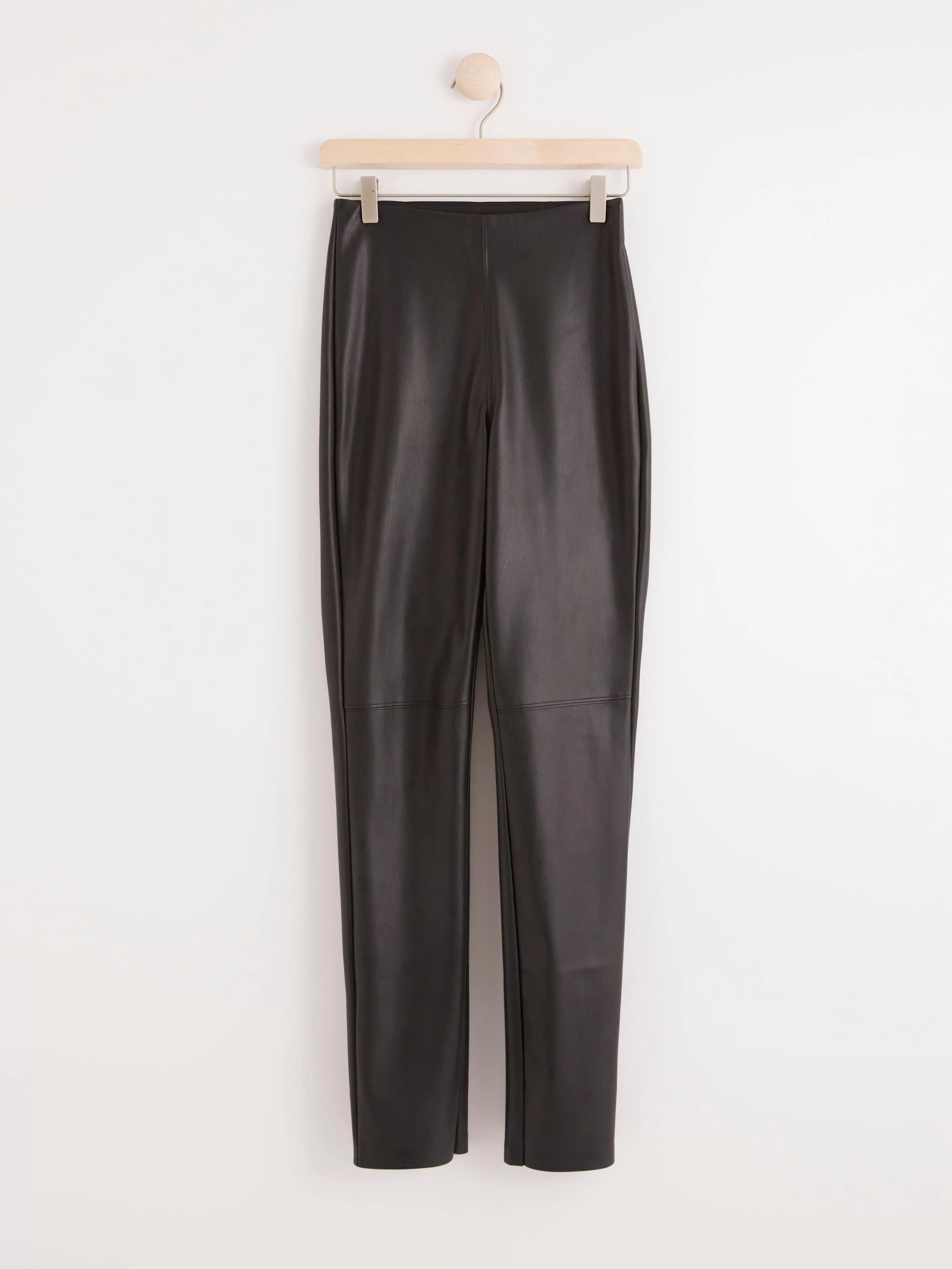 Dam Lindex High Waist Byxa I Laderimitation