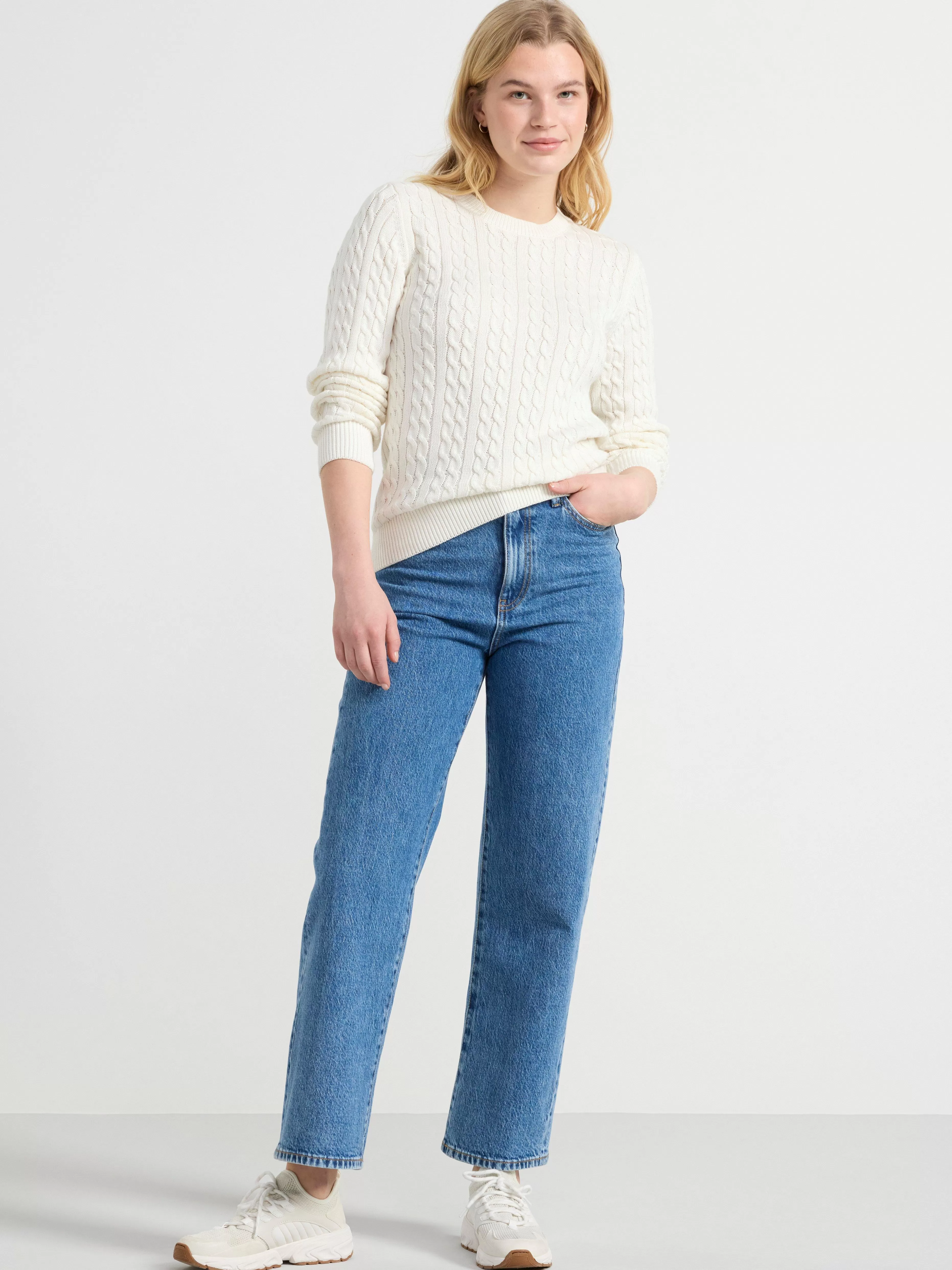 Dam Lindex Kabelstickad Troja