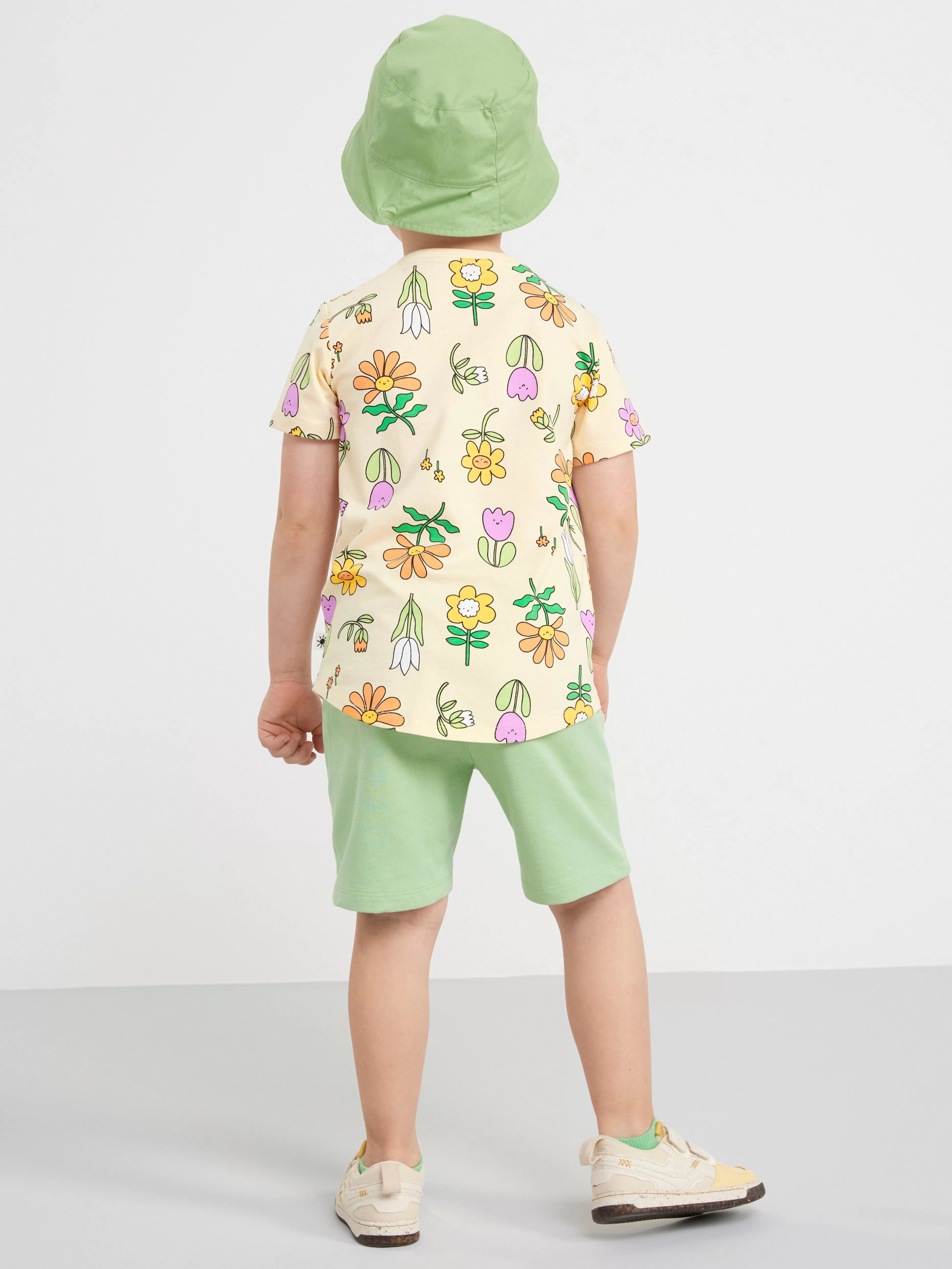 Barn Lindex Kortarmad Topp Med Blommonster