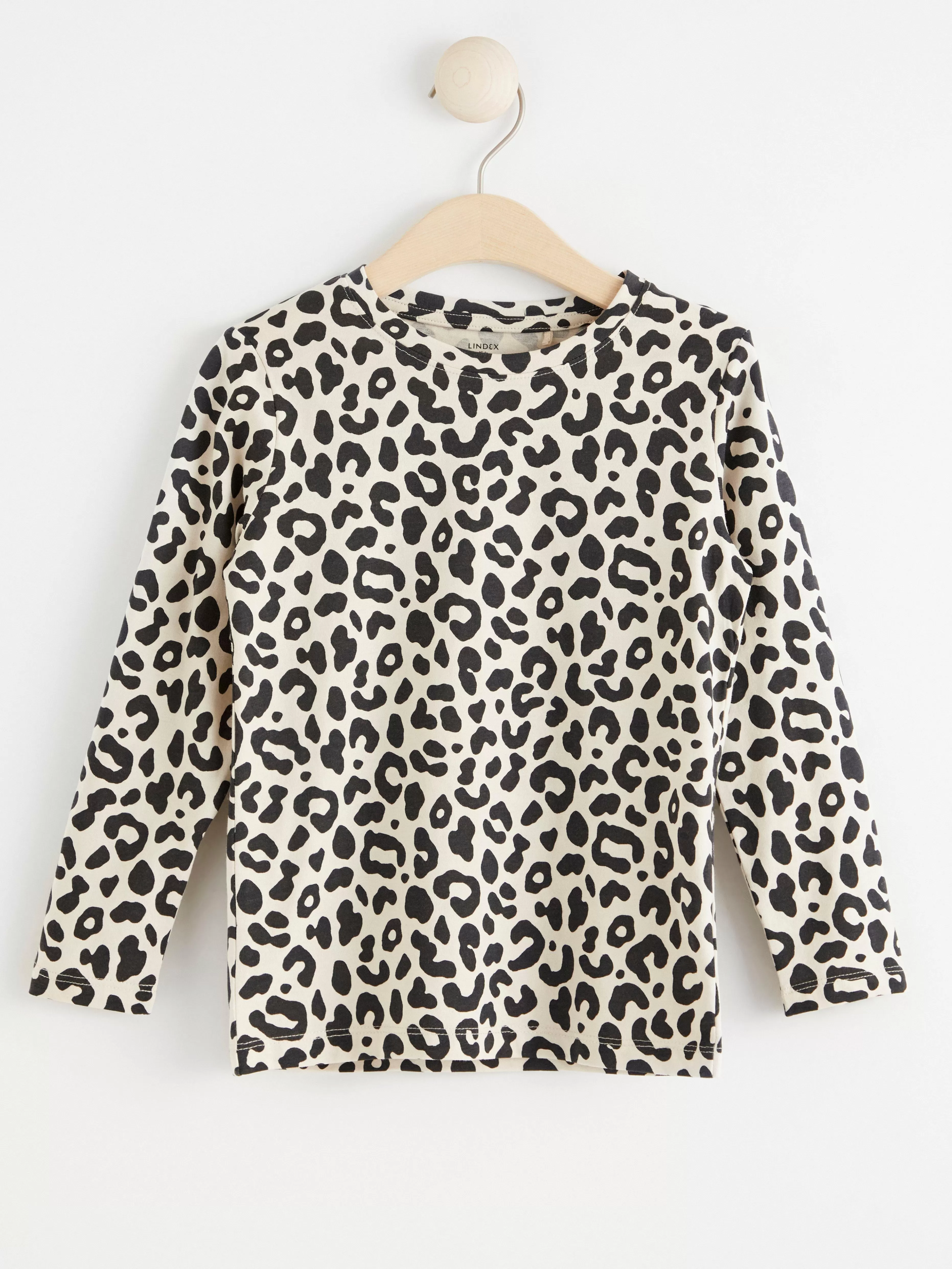 Barn Lindex Langarmad Troja Med Leopardmonster