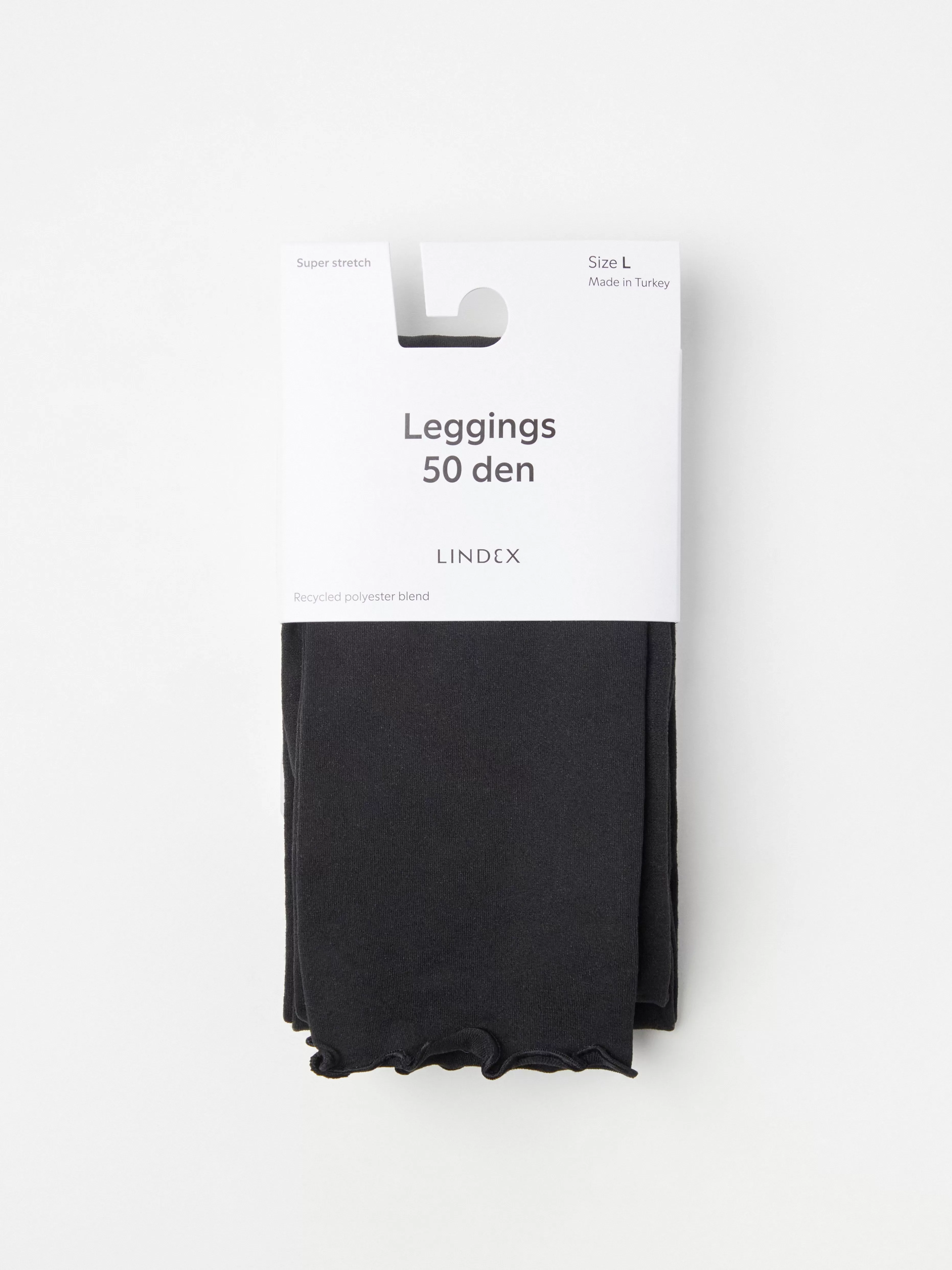 Dam Lindex Leggings Med Tjockleken 50 Denier Med Matt Yta Och Spetskant