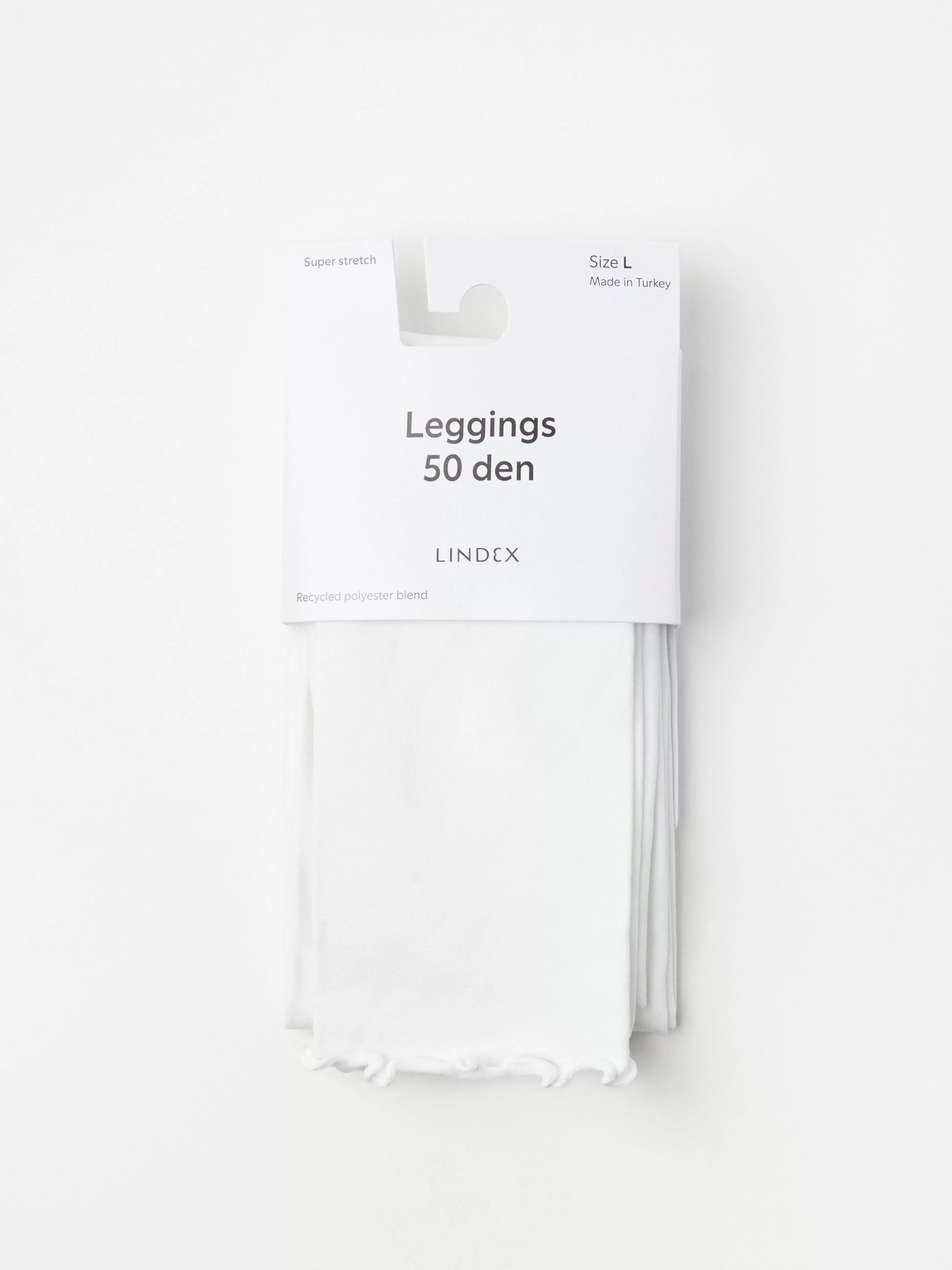 Dam Lindex Leggings Med Tjockleken 50 Denier Med Matt Yta Och Spetskant