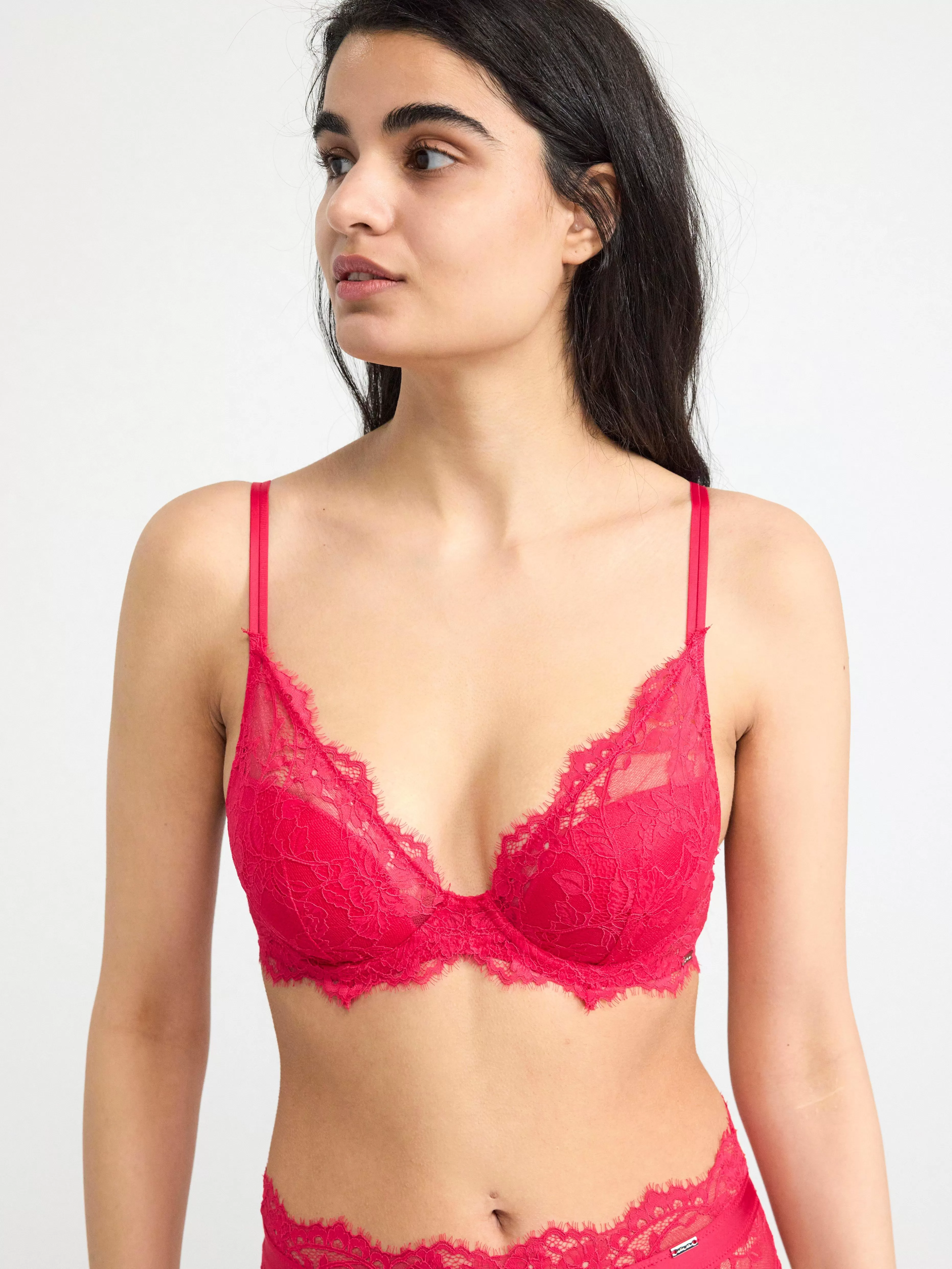 Dam Lindex Peony Push-Up Bh Med Spets