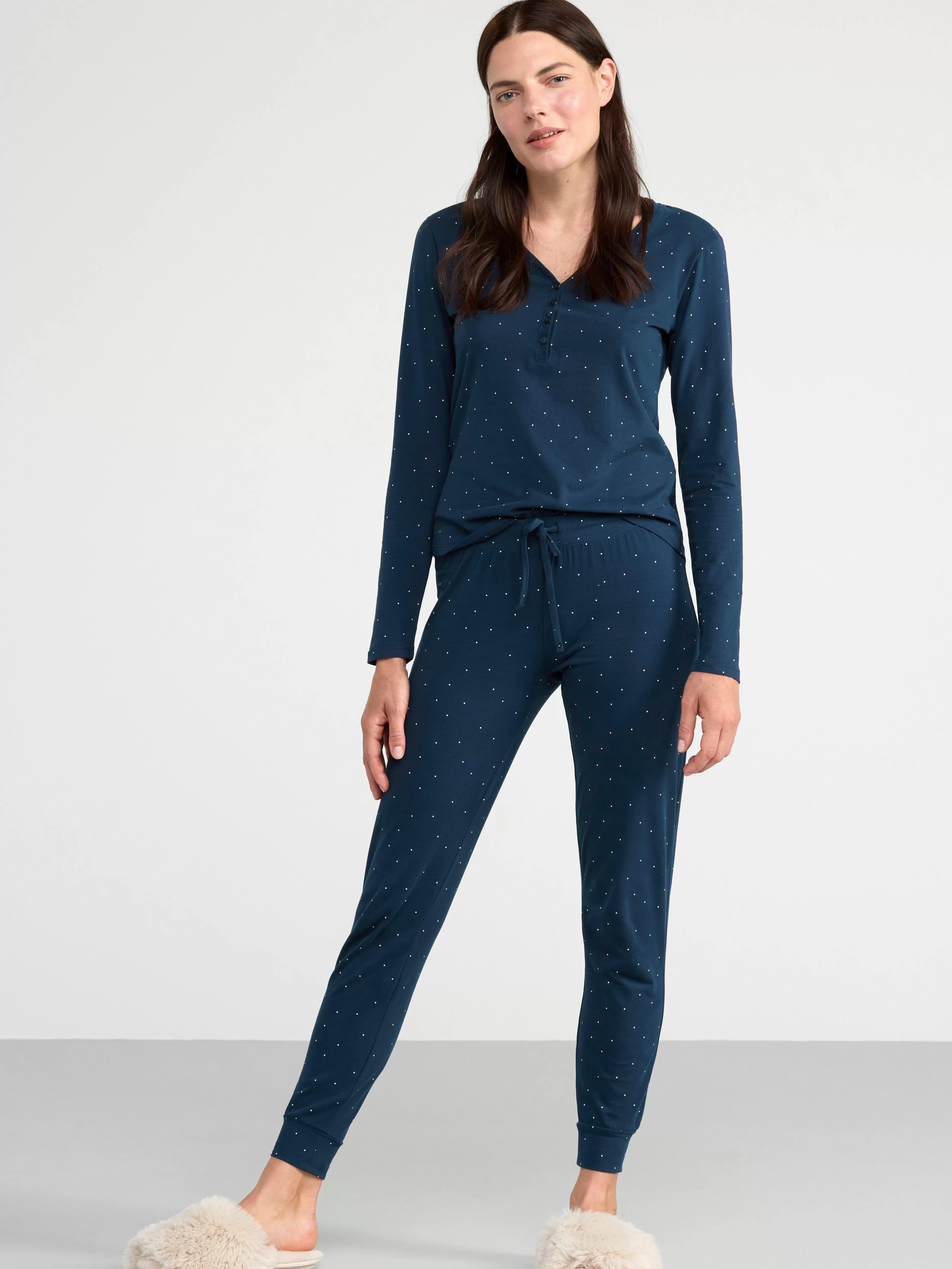 Dam Lindex Pyjamasset I Mjuk Trika