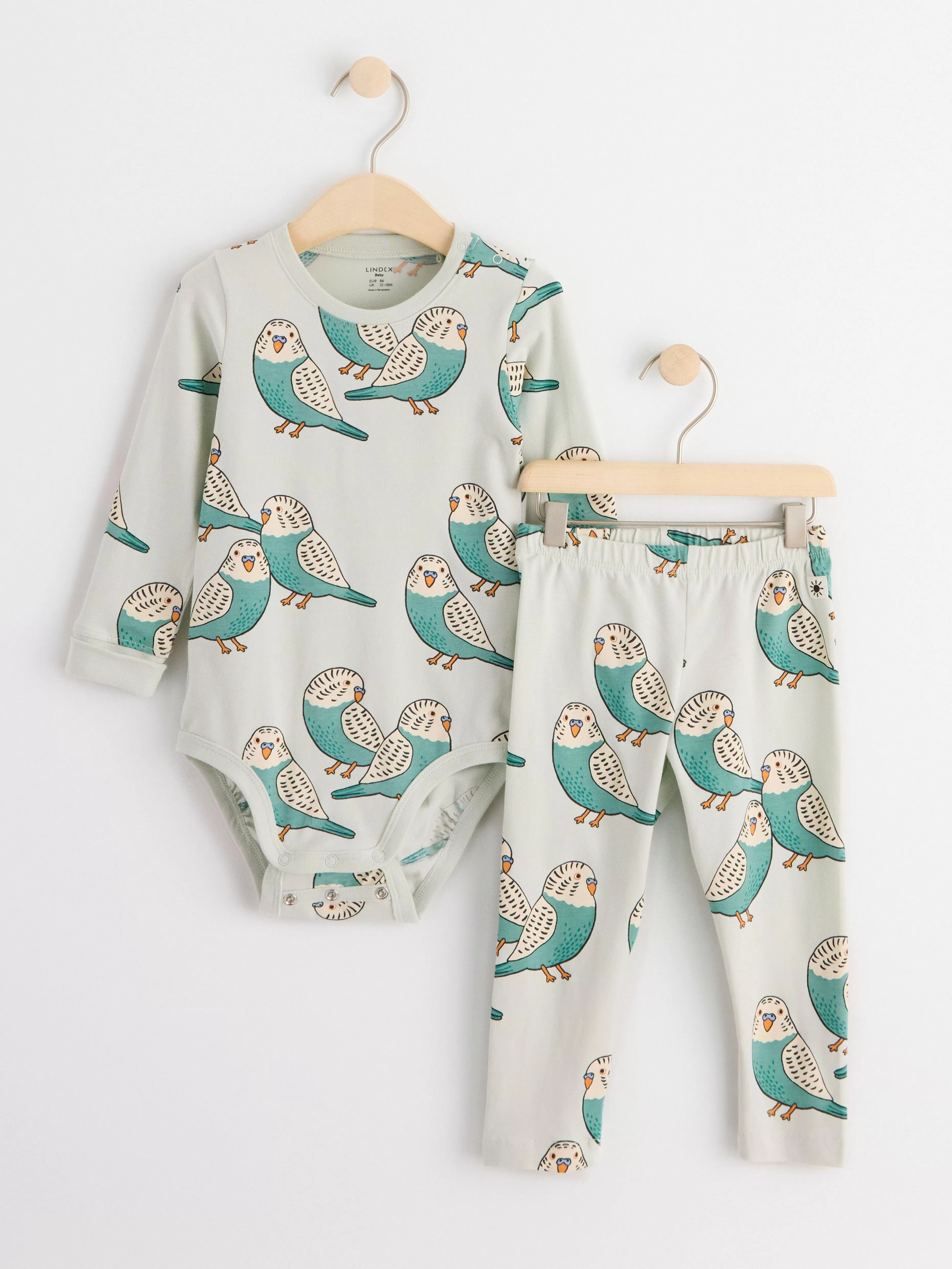 Bebis Lindex Set Med Langarmad Body Och Leggings