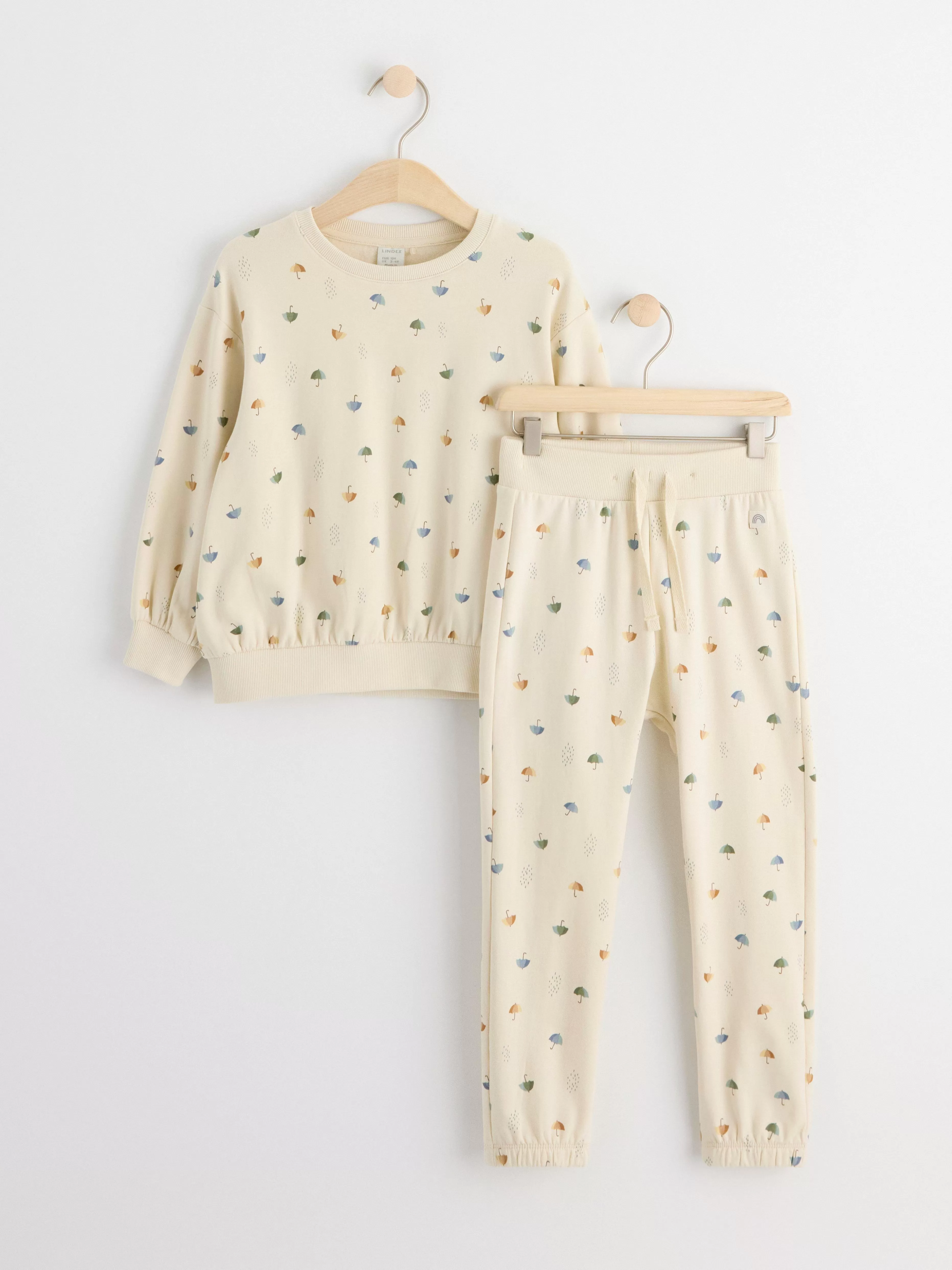 Bebis Lindex Set Med Sweatshirt Och Mjukisbyxor