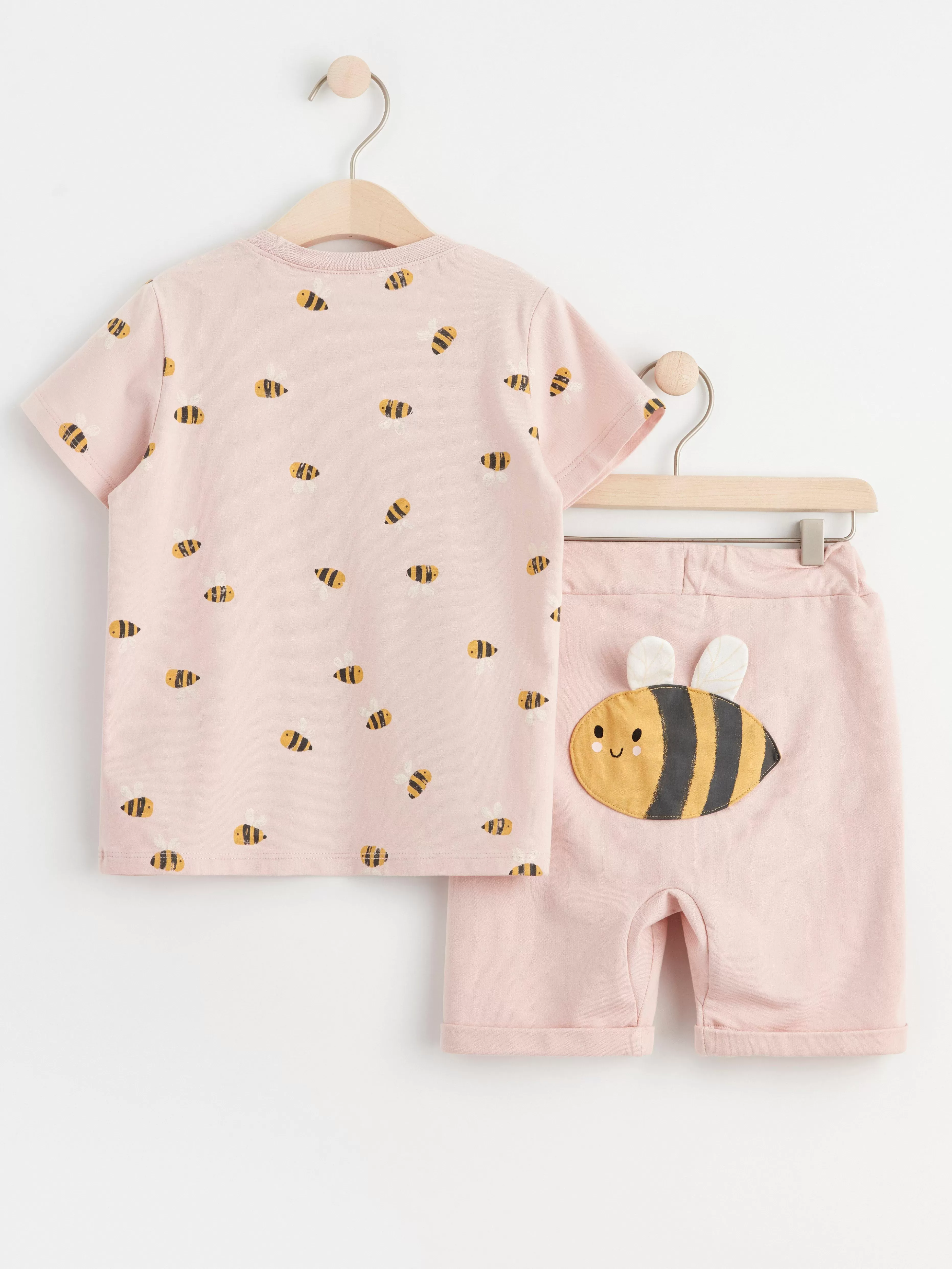 Bebis Lindex Set Med T-Shirt Och Shorts Med Humlor