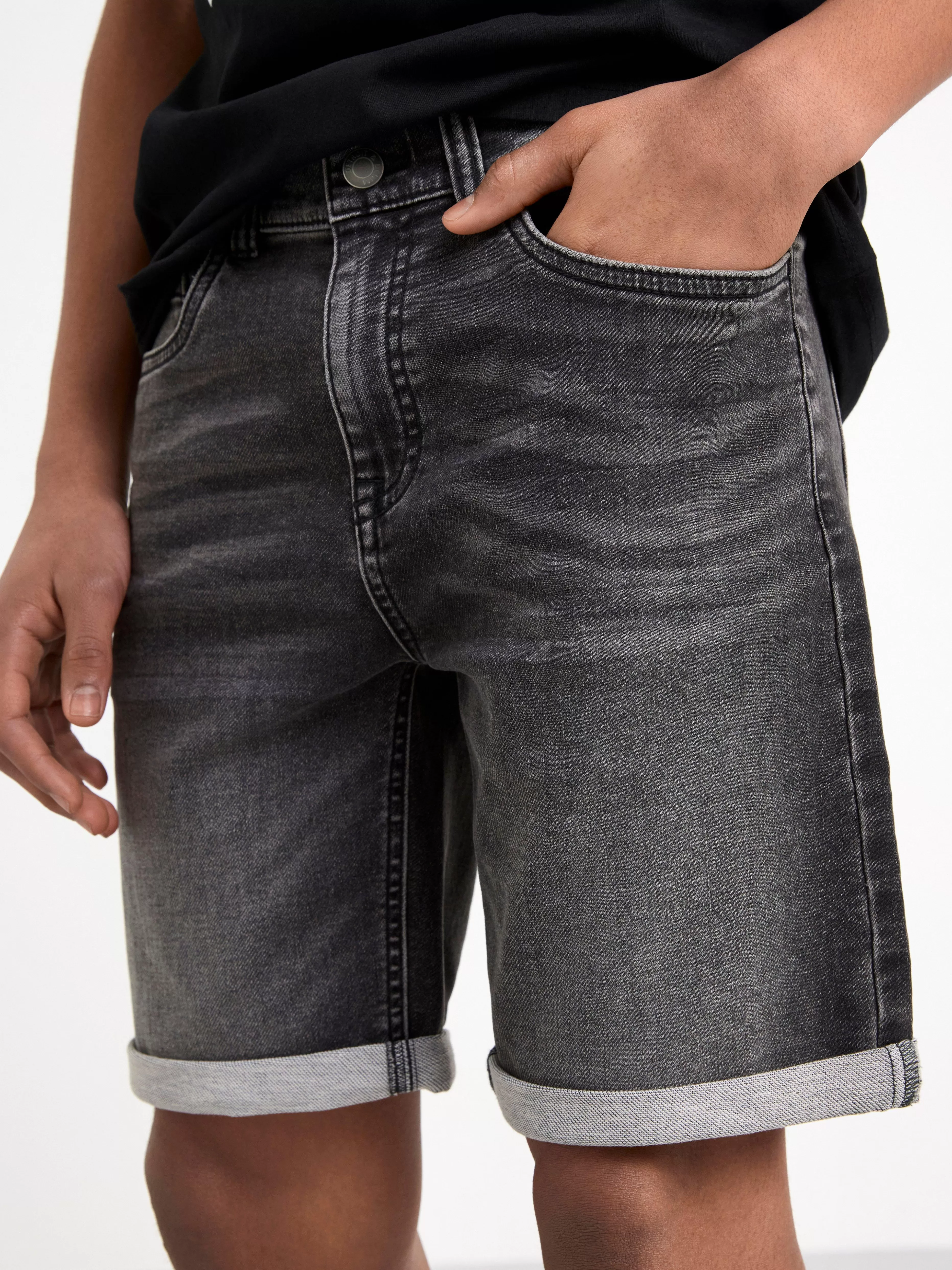 Barn Lindex Stafffan Superstretchiga Shorts Med Rakt Ben Och Normalhog Midja