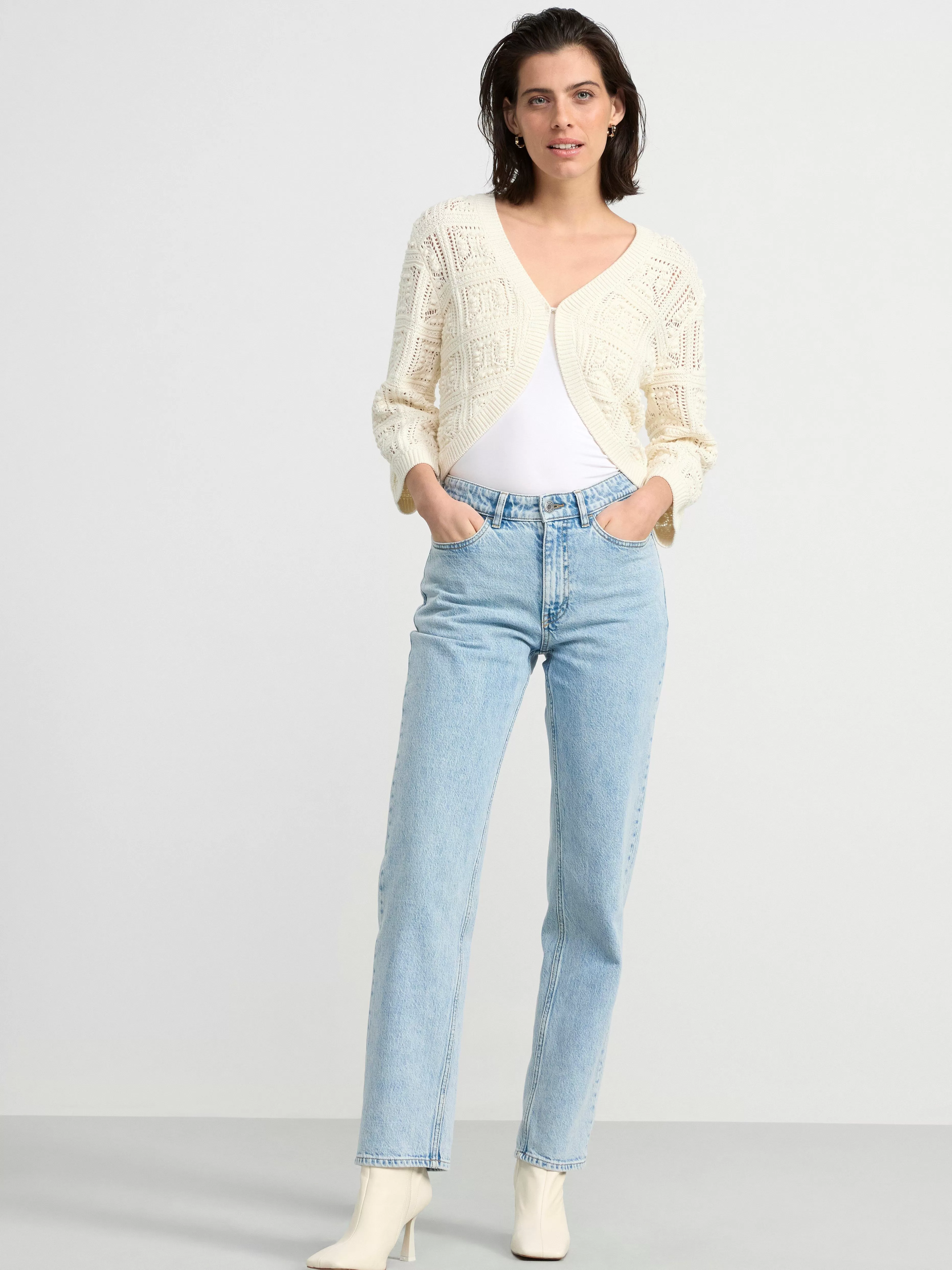Dam Lindex Stickad Cardigan