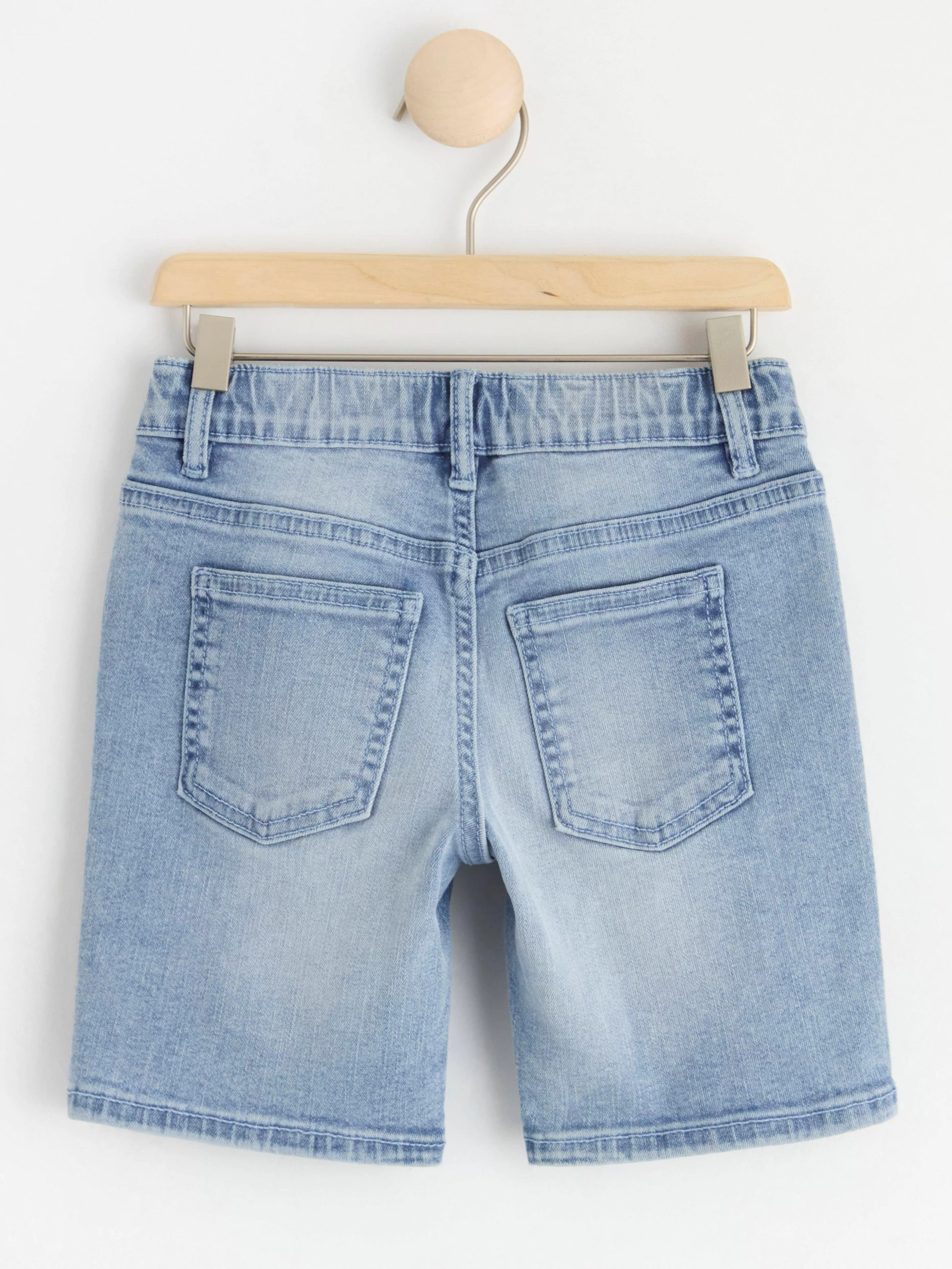 Barn Lindex Sture Pull-Up-Shorts I Denim Med Normalhog Midja Och Rakt Ben