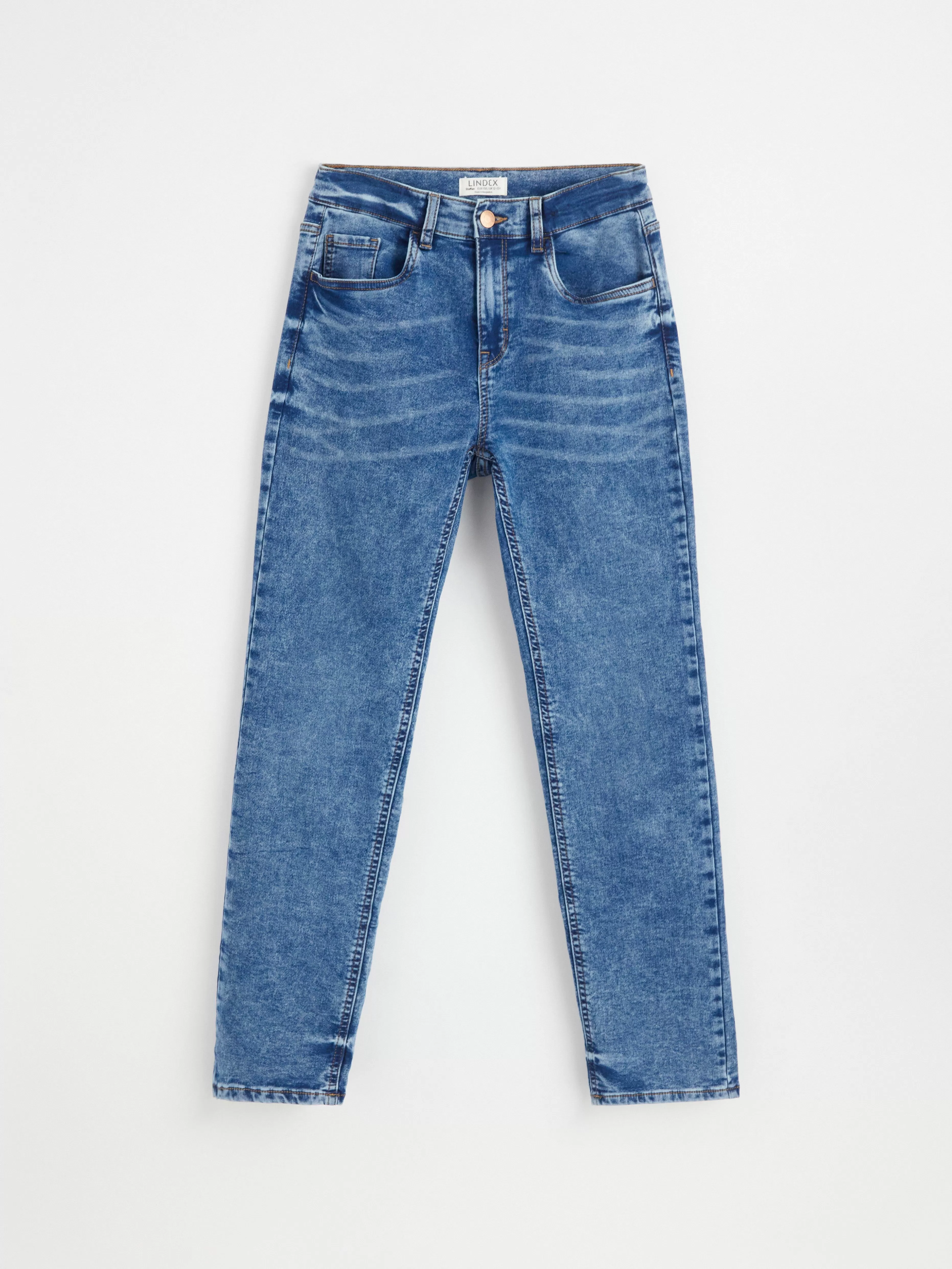 Barn Lindex Sture/Staffan Jeans I Trika Med Rakt Ben Och Normalhog Midja