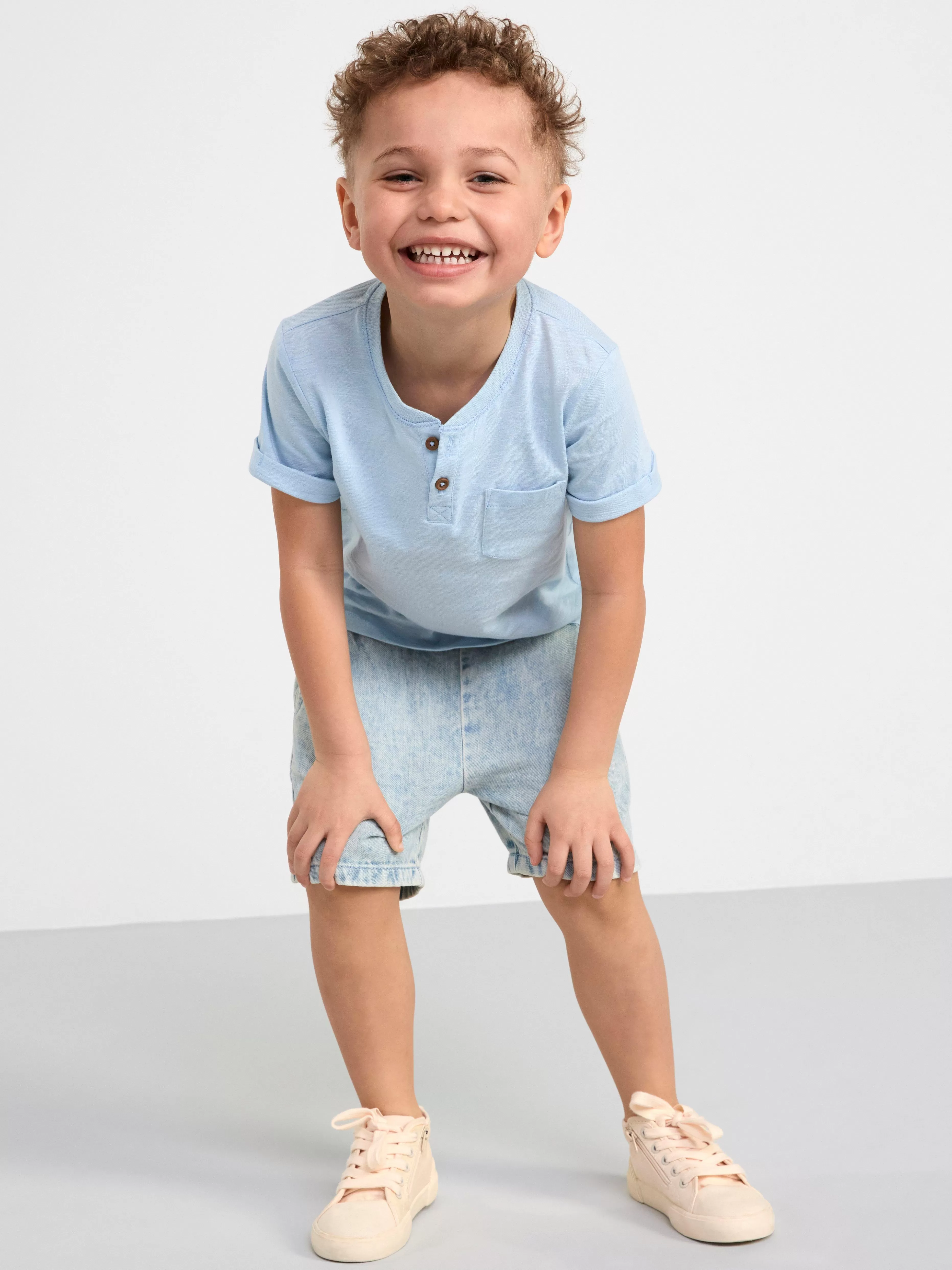 Barn Lindex Sven Denimshorts Med Normalhog Midja Och Rakt Ben
