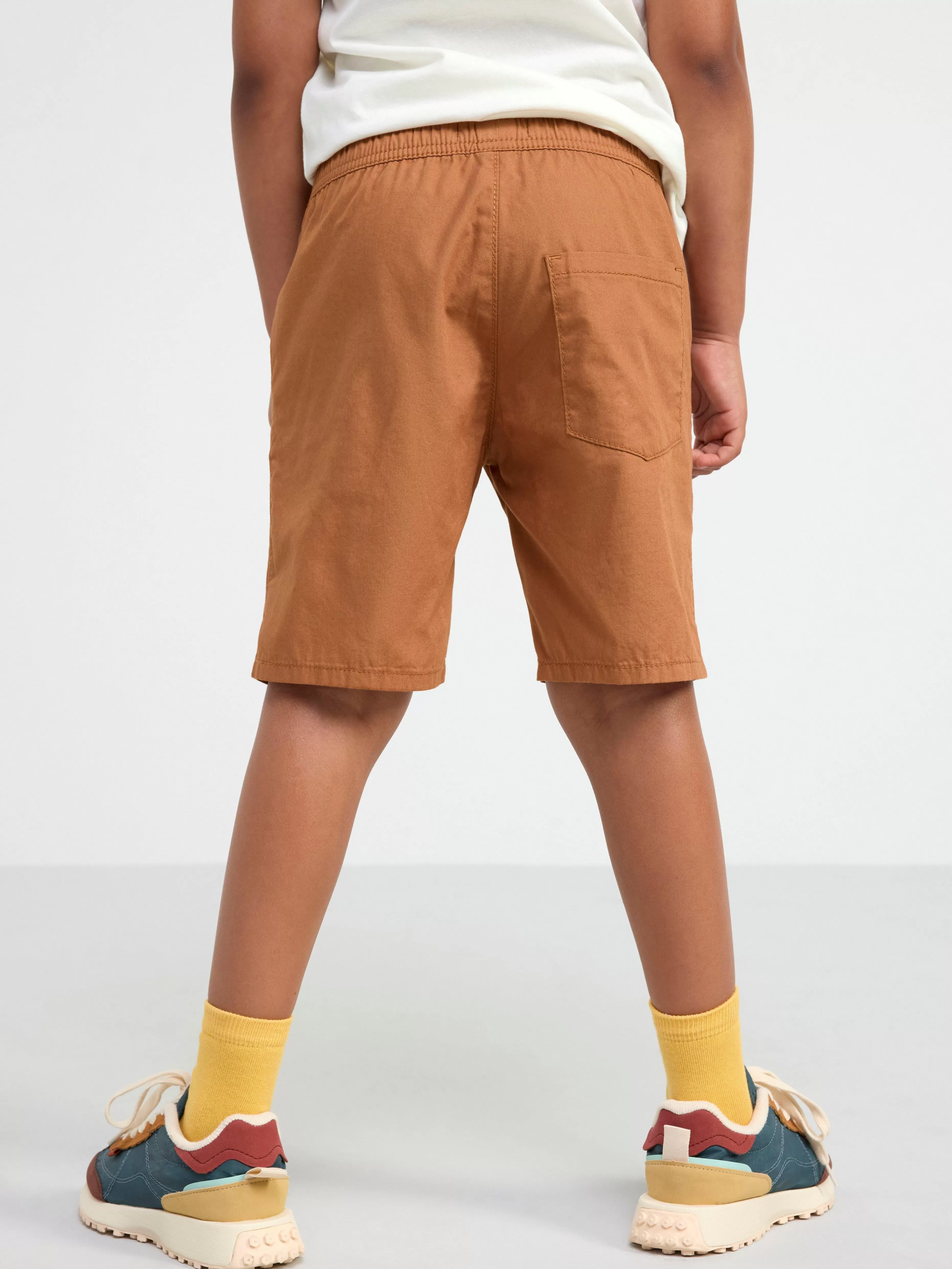 Barn Lindex Sven Poplinshorts Med Raka Ben Och Normalhog Midja