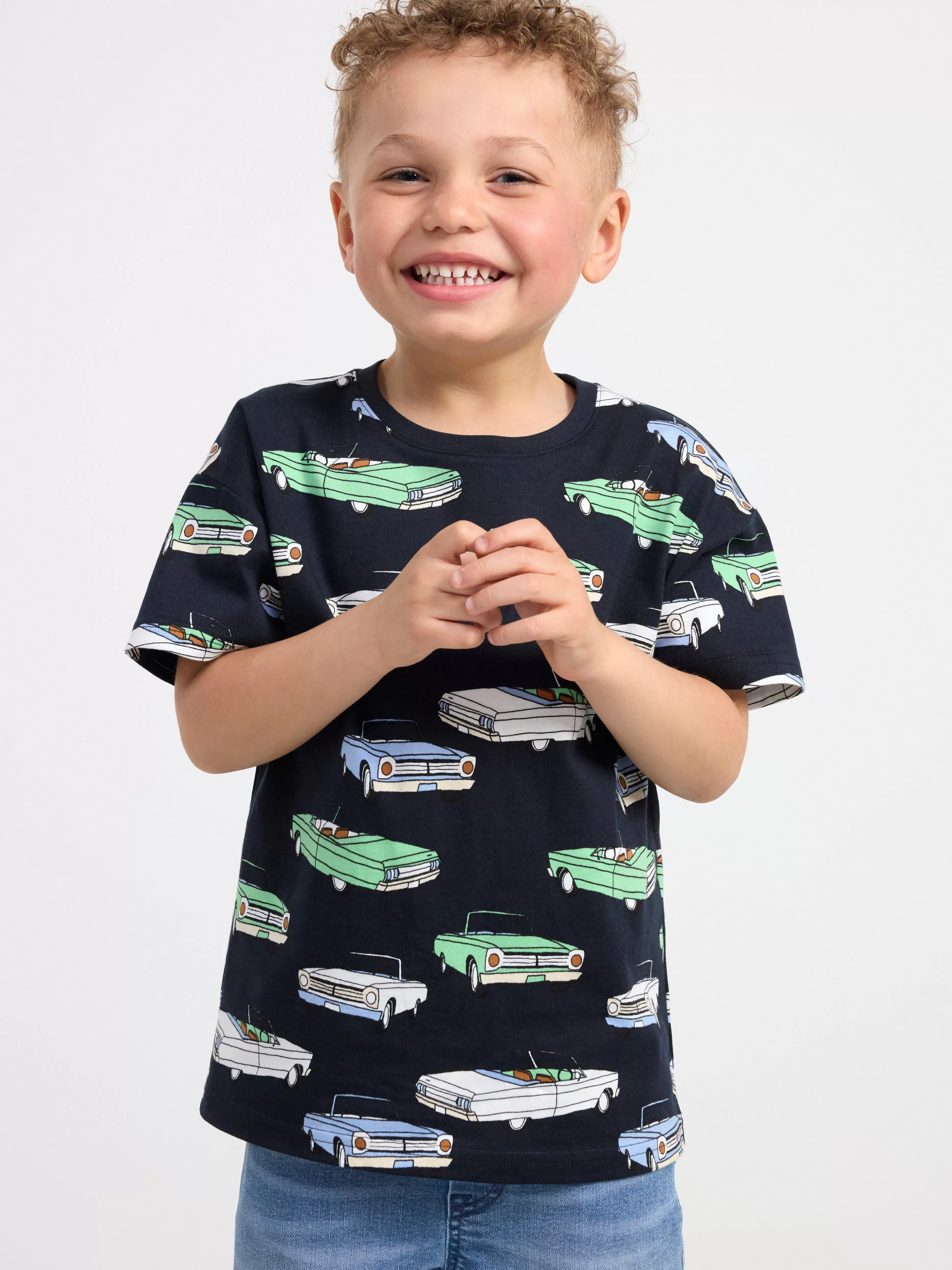 Barn Lindex T-Shirt Med Bilar