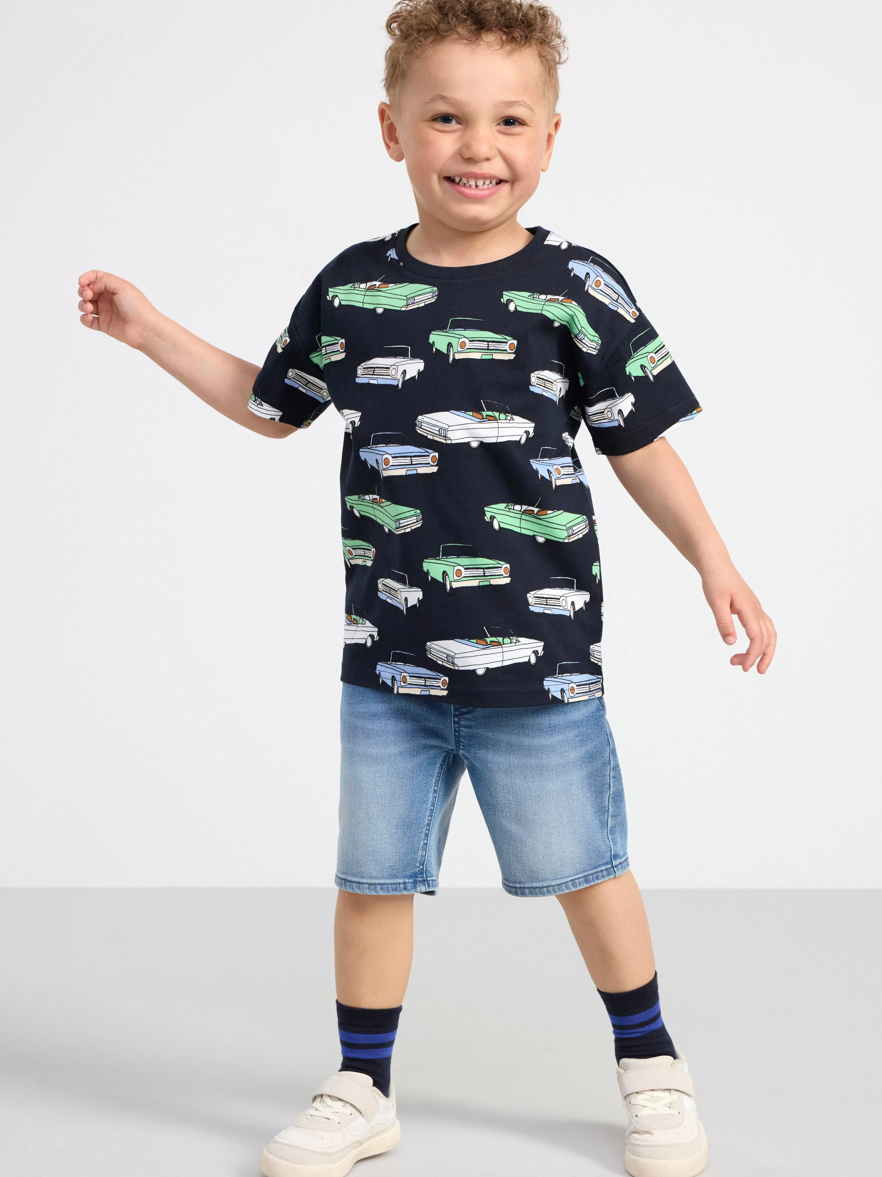 Barn Lindex T-Shirt Med Bilar
