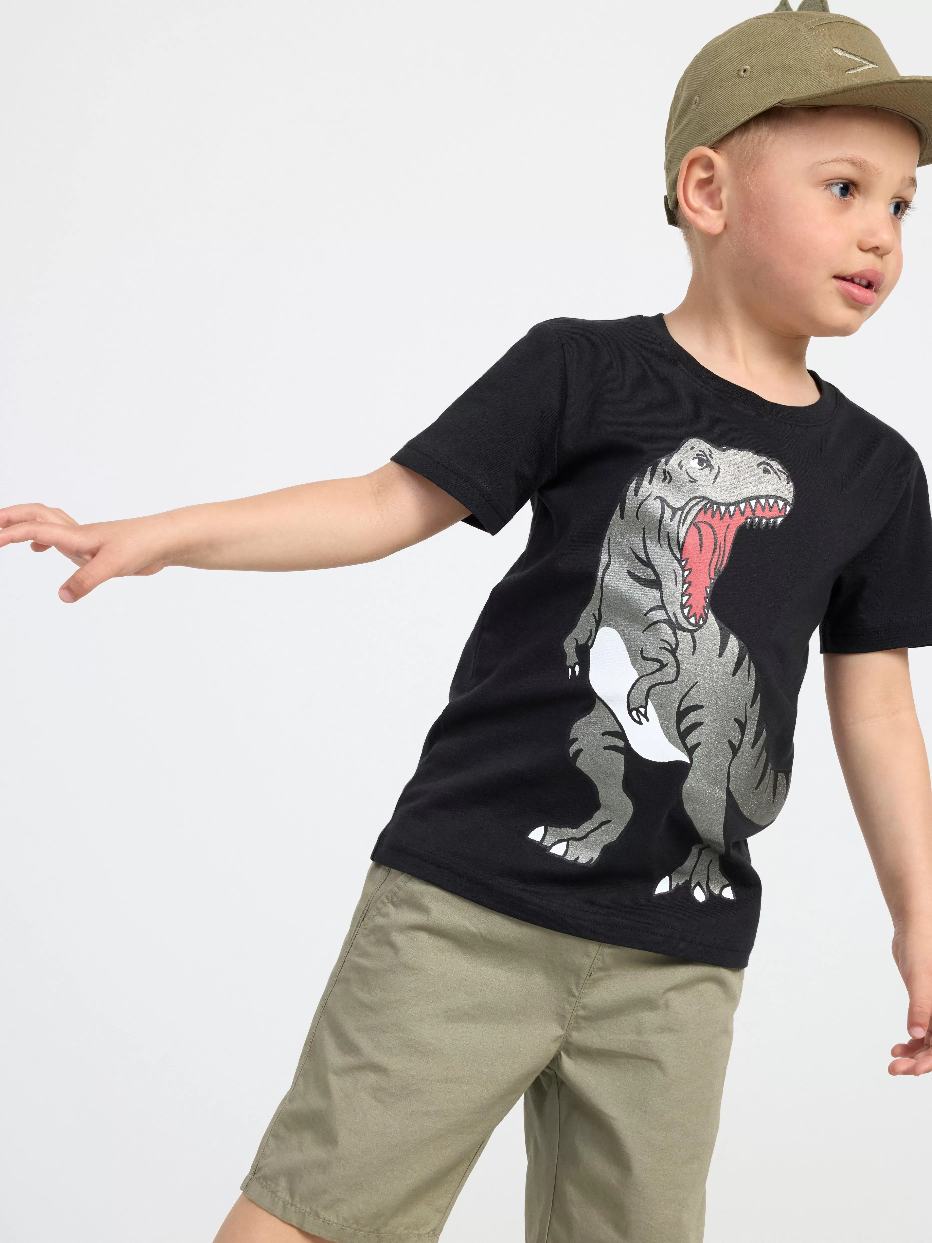 Barn Lindex T-Shirt Med Dinosaurie