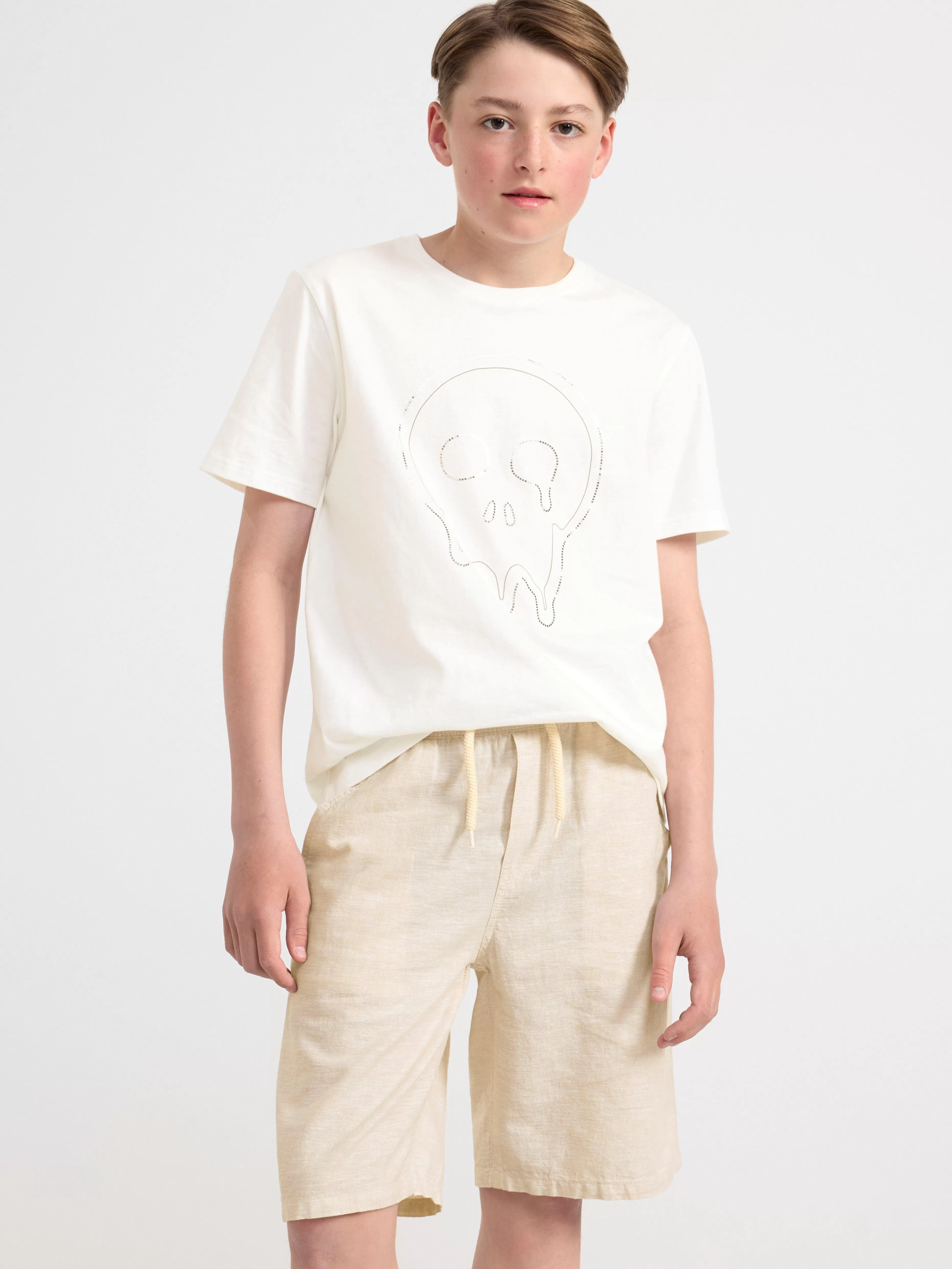 Barn Lindex T-Shirt Med Dodskalle