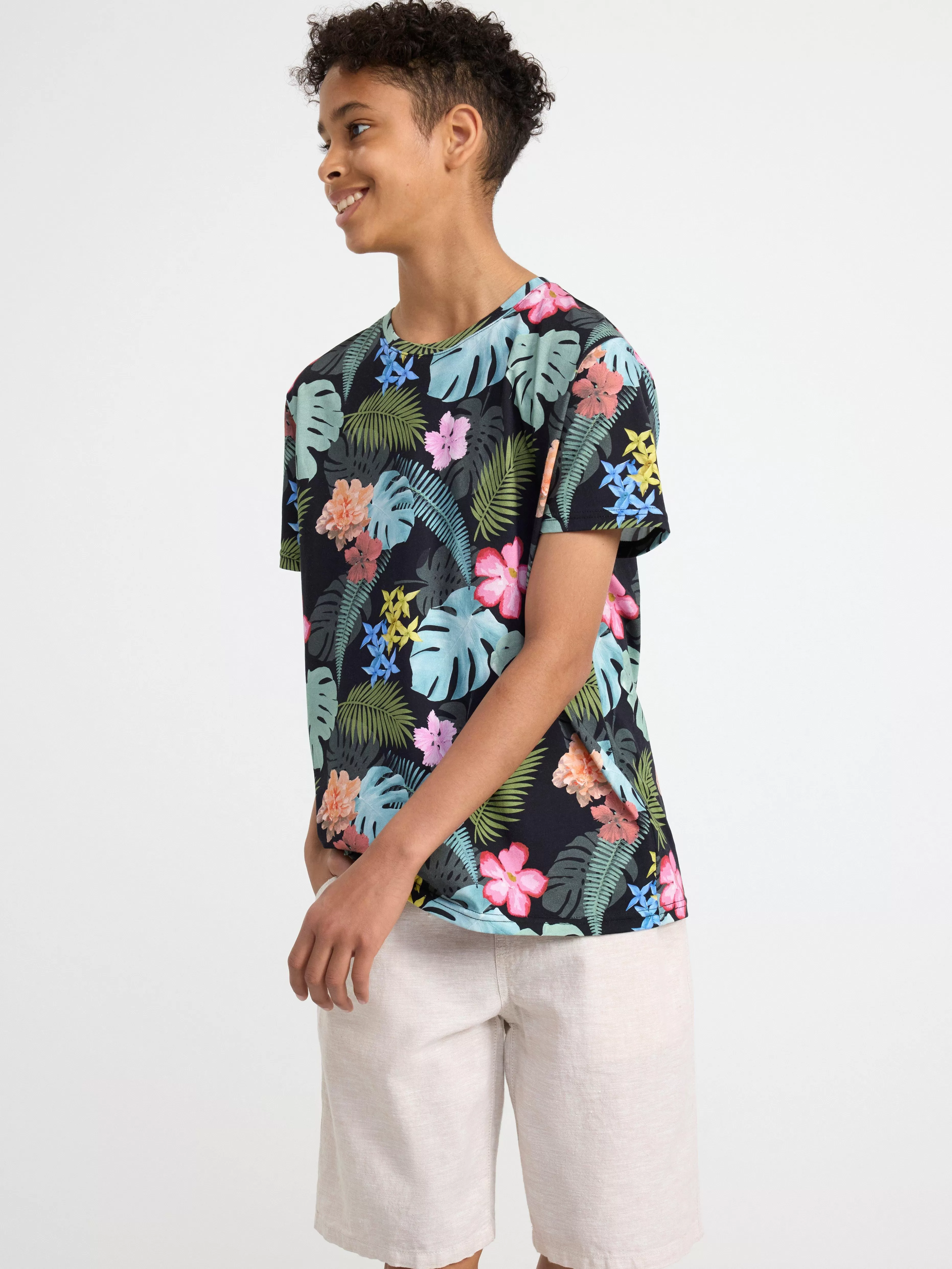 Barn Lindex T-Shirt Med Tropiskt Monster