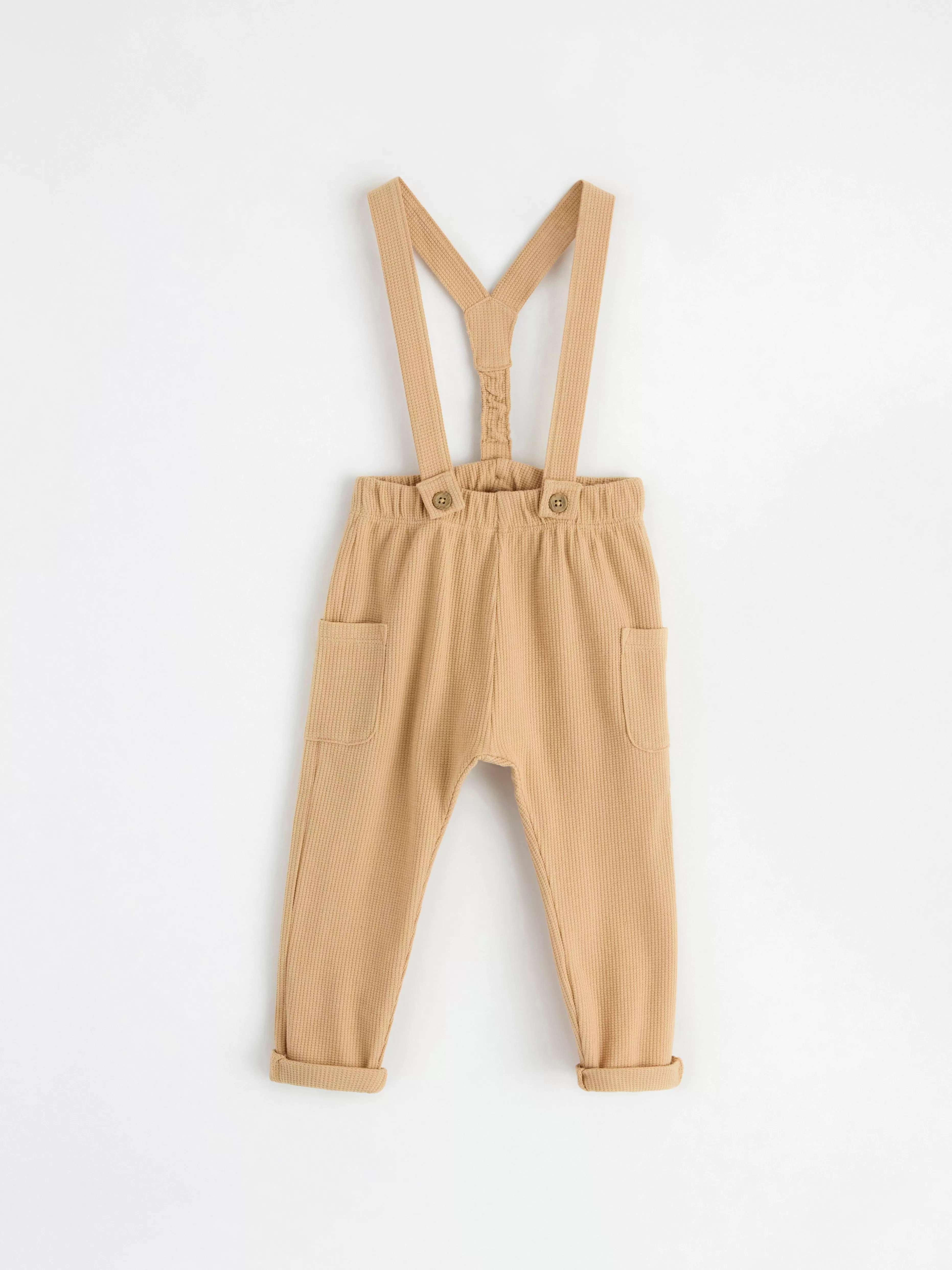 Bebis Lindex Vafflad Hangslebyxa