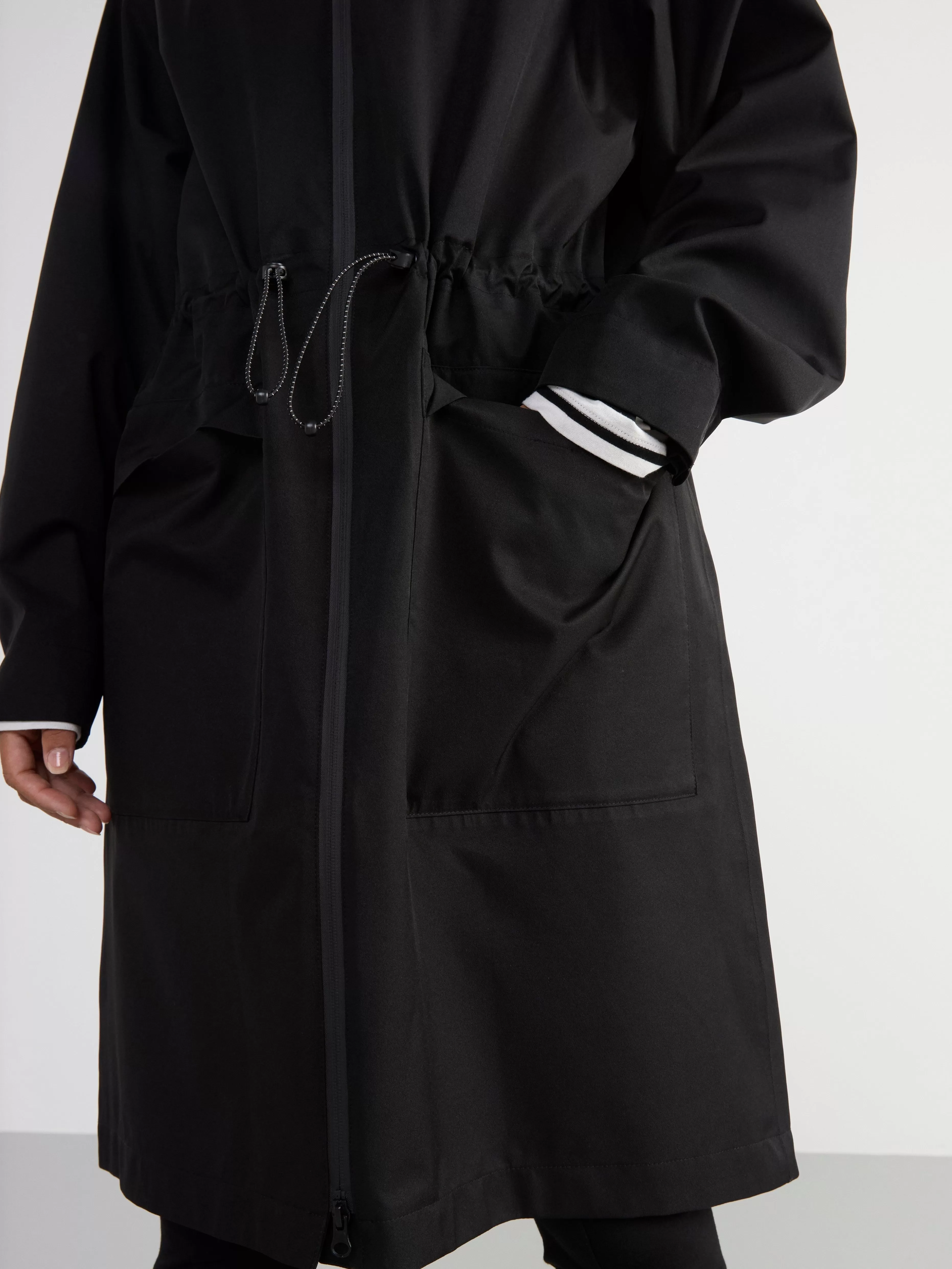 Dam Lindex Vattentat Parkas Med Huva