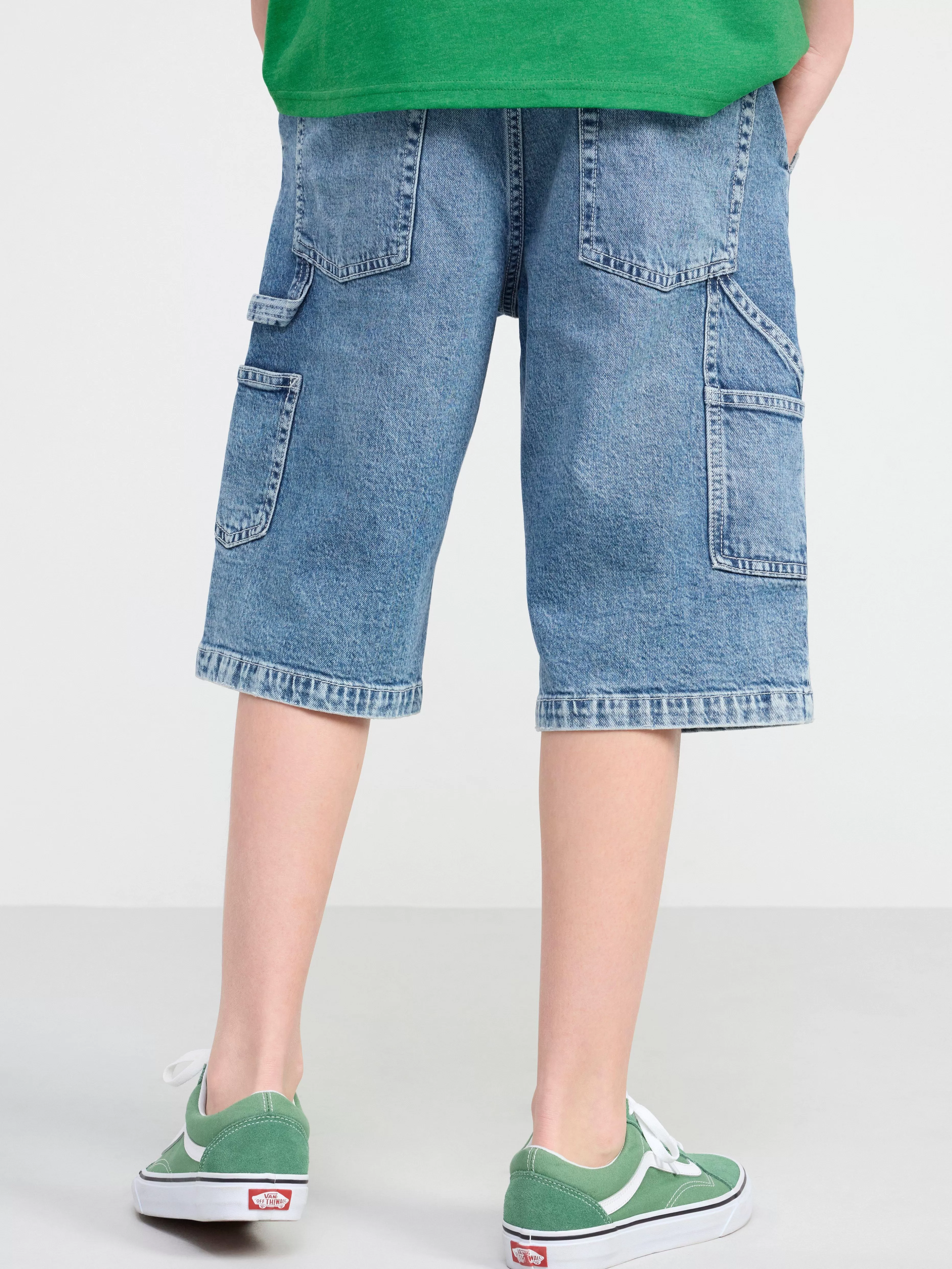 Barn Lindex Vilgot Jeansshorts Med Normalhog Midja Och Vida, Raka Ben