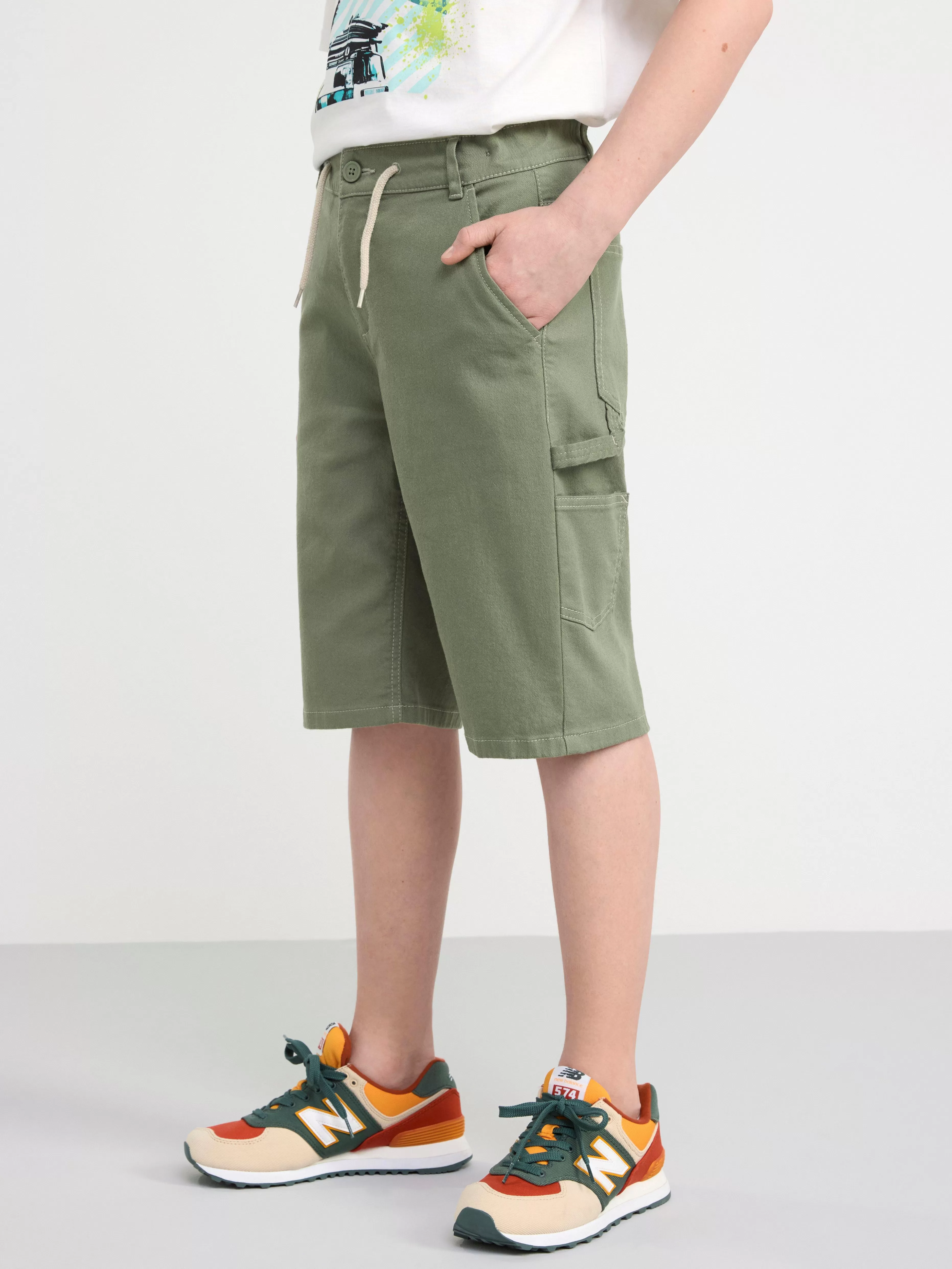 Barn Lindex Vilgot Vida Shorts Med Normalhog Midja I Bomullstwill