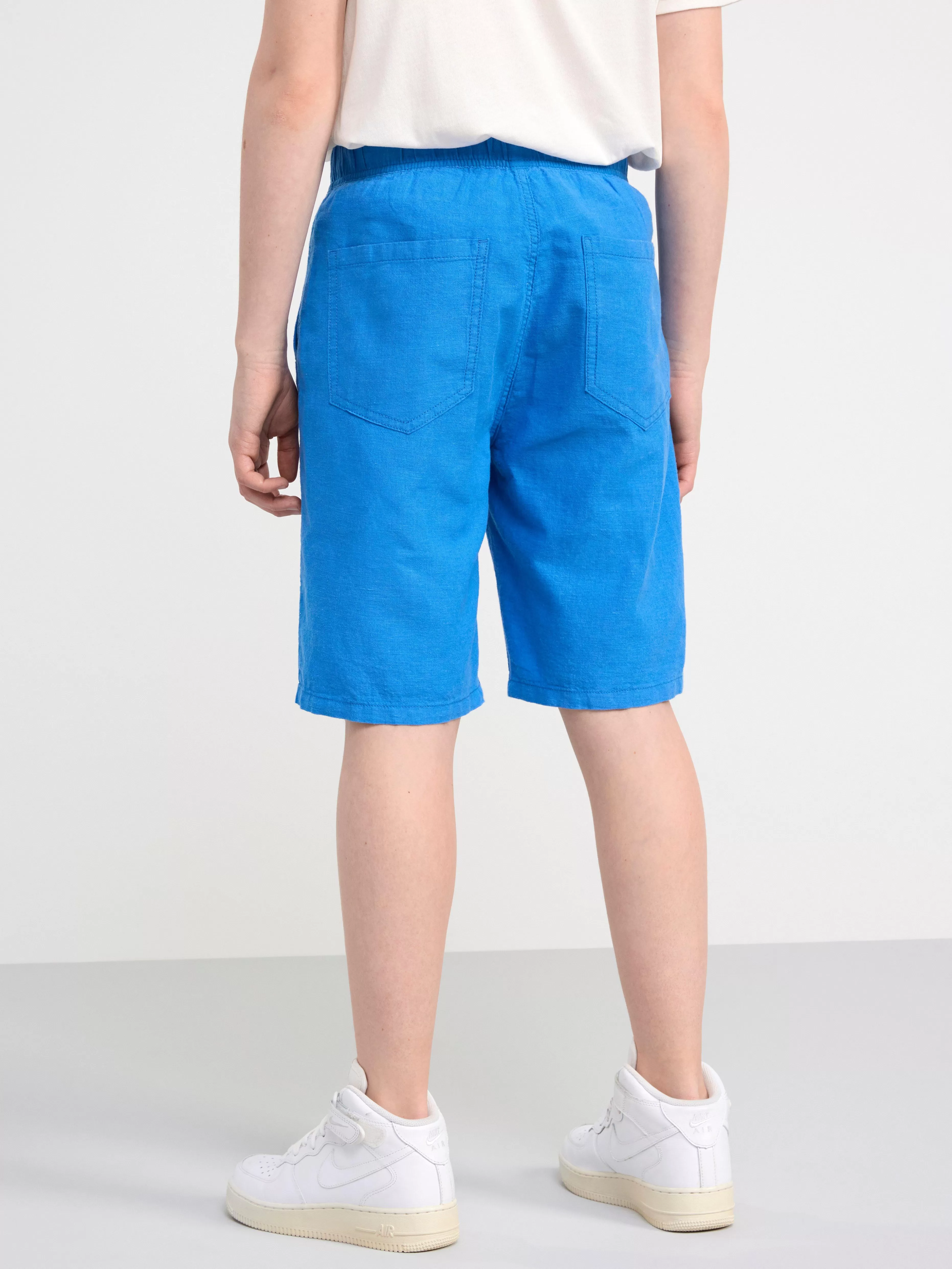 Barn Lindex Vilgot Vida Shorts Med Normalhog Midja I Linneblandning