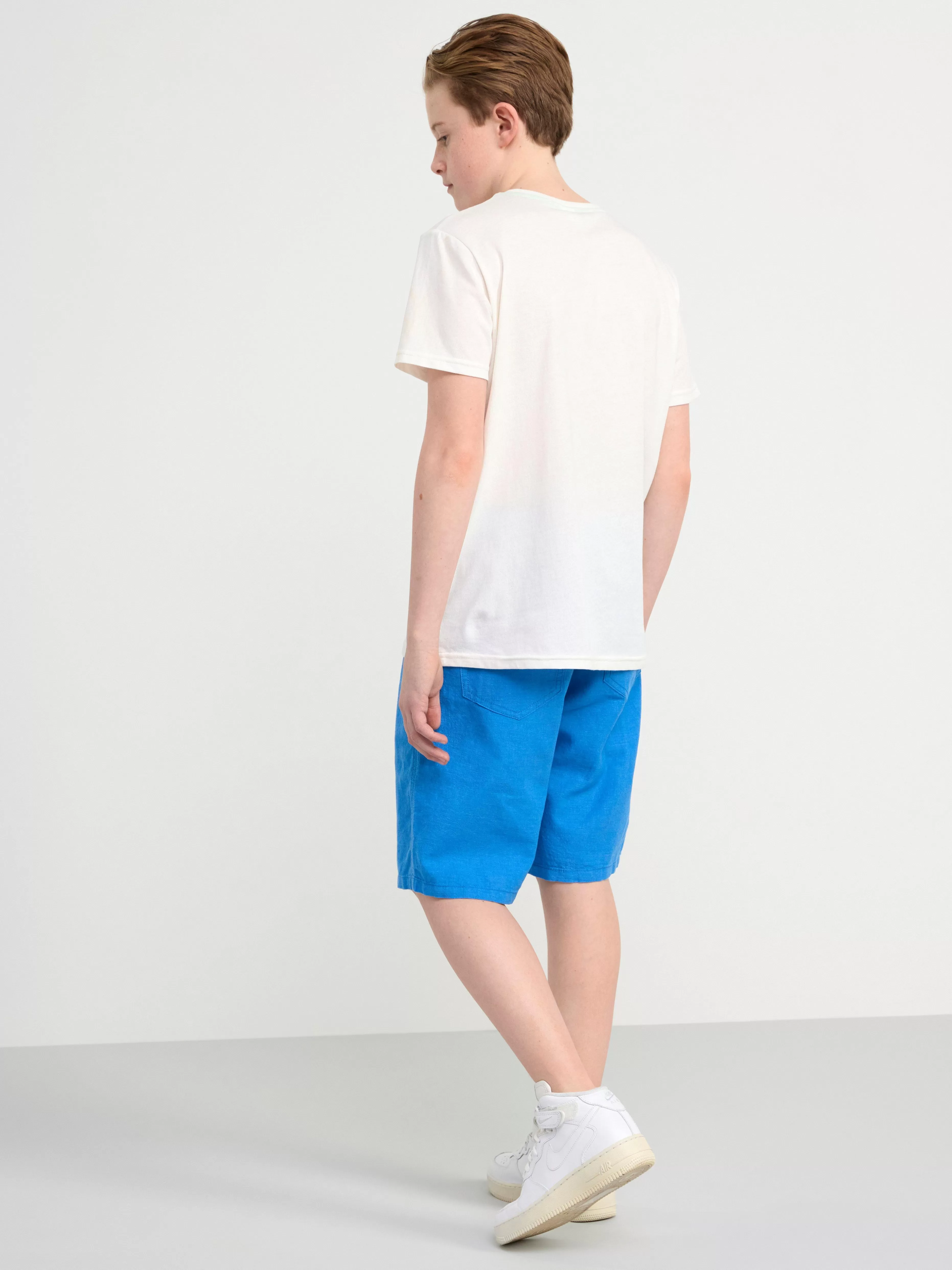 Barn Lindex Vilgot Vida Shorts Med Normalhog Midja I Linneblandning